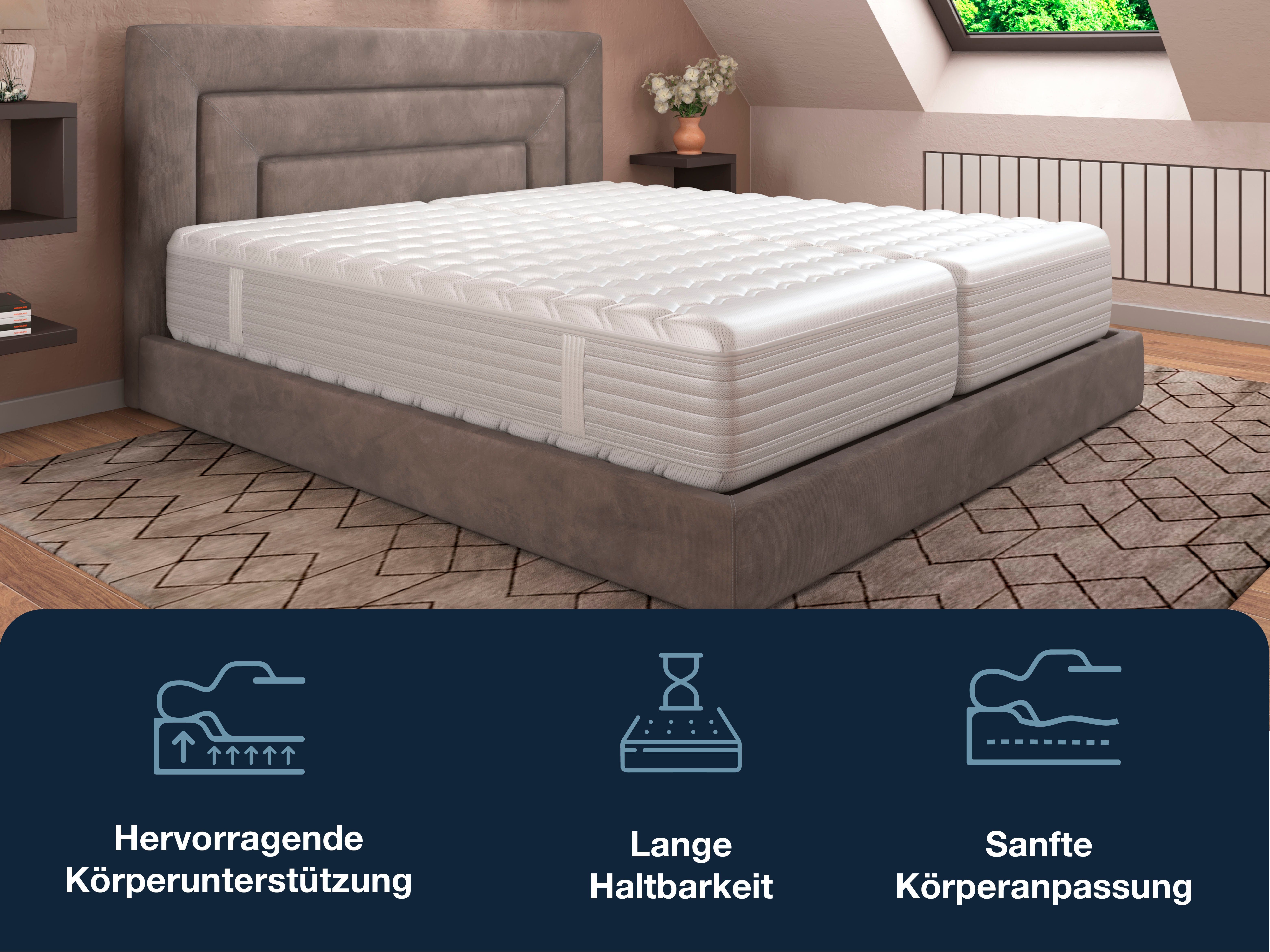 Kaltschaummatratze XXL Gelstar KS, Hn8 Schlafsysteme, 25 cm hoch, (1-tlg)