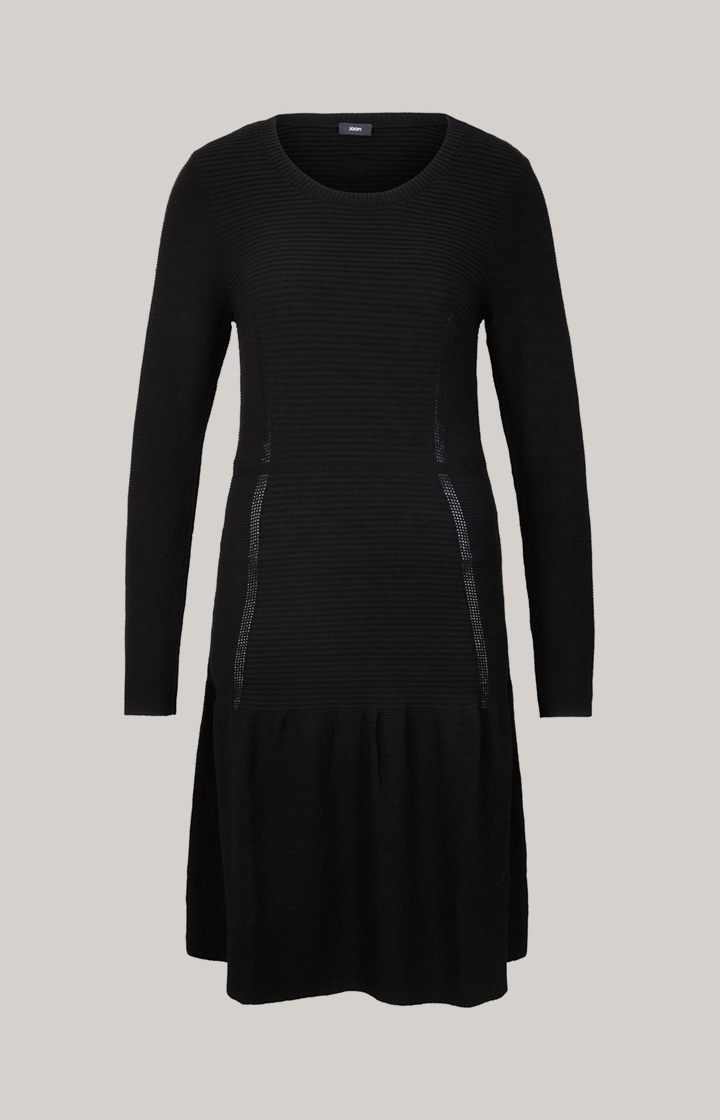 Strick-Kleid in Schwarz