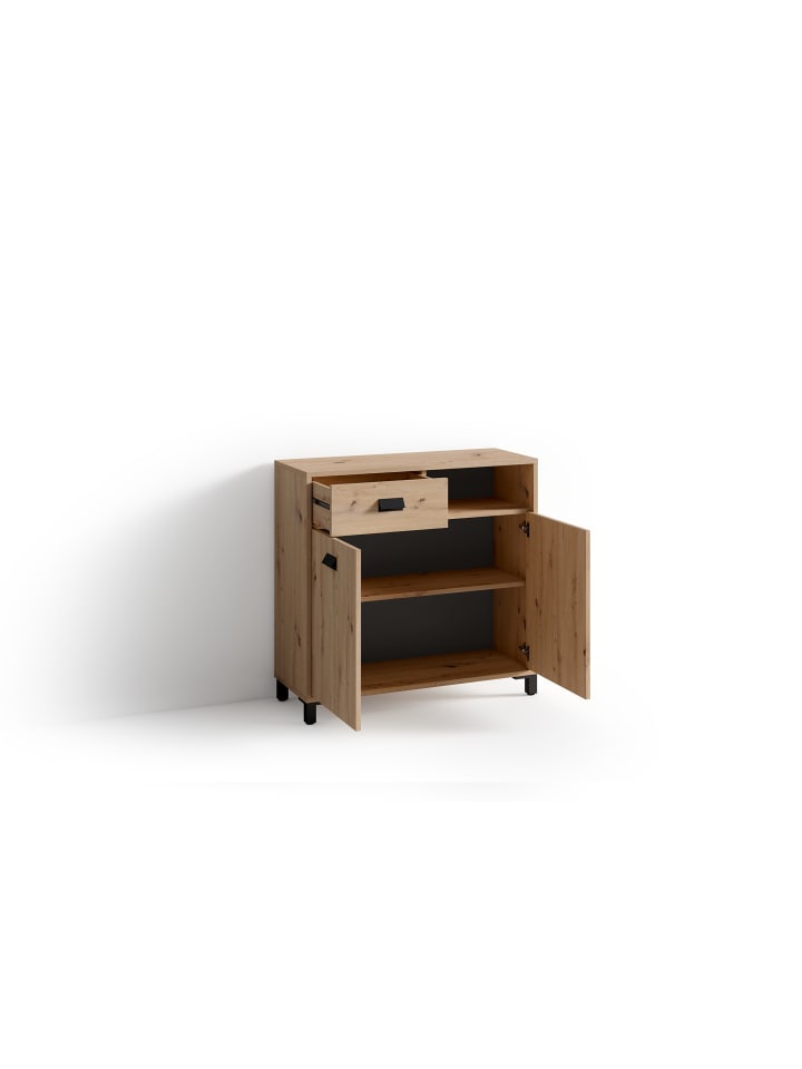 byLiving Badezimmer-Kommode Wellness in Artisan Eiche - (B) 80,5 x (H) 77,5 x (T) 31 cm günstig kaufen onesize