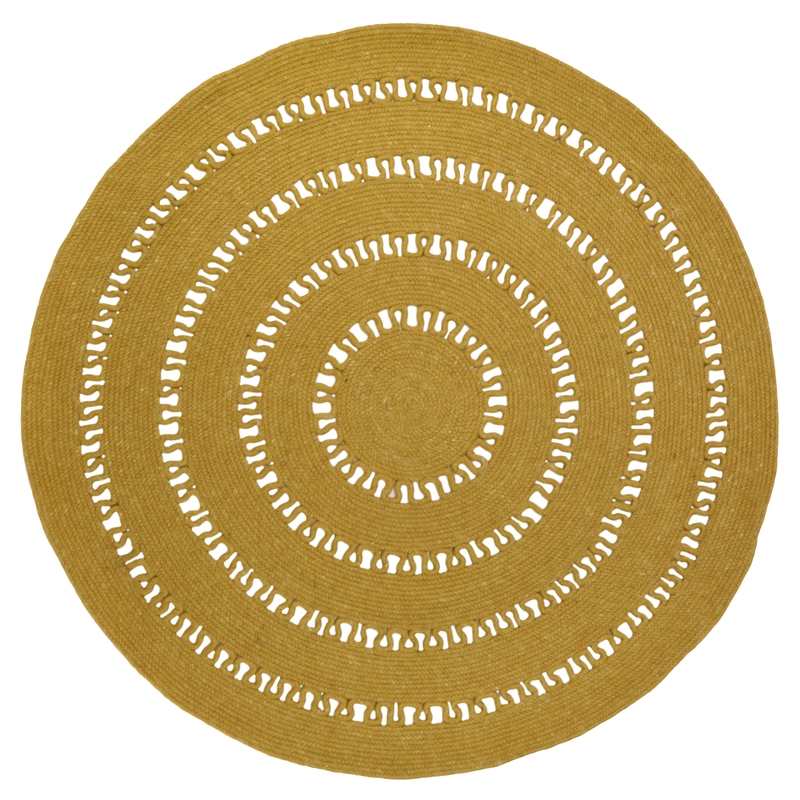 Tapis laine feutrée ajourée BIBEK
