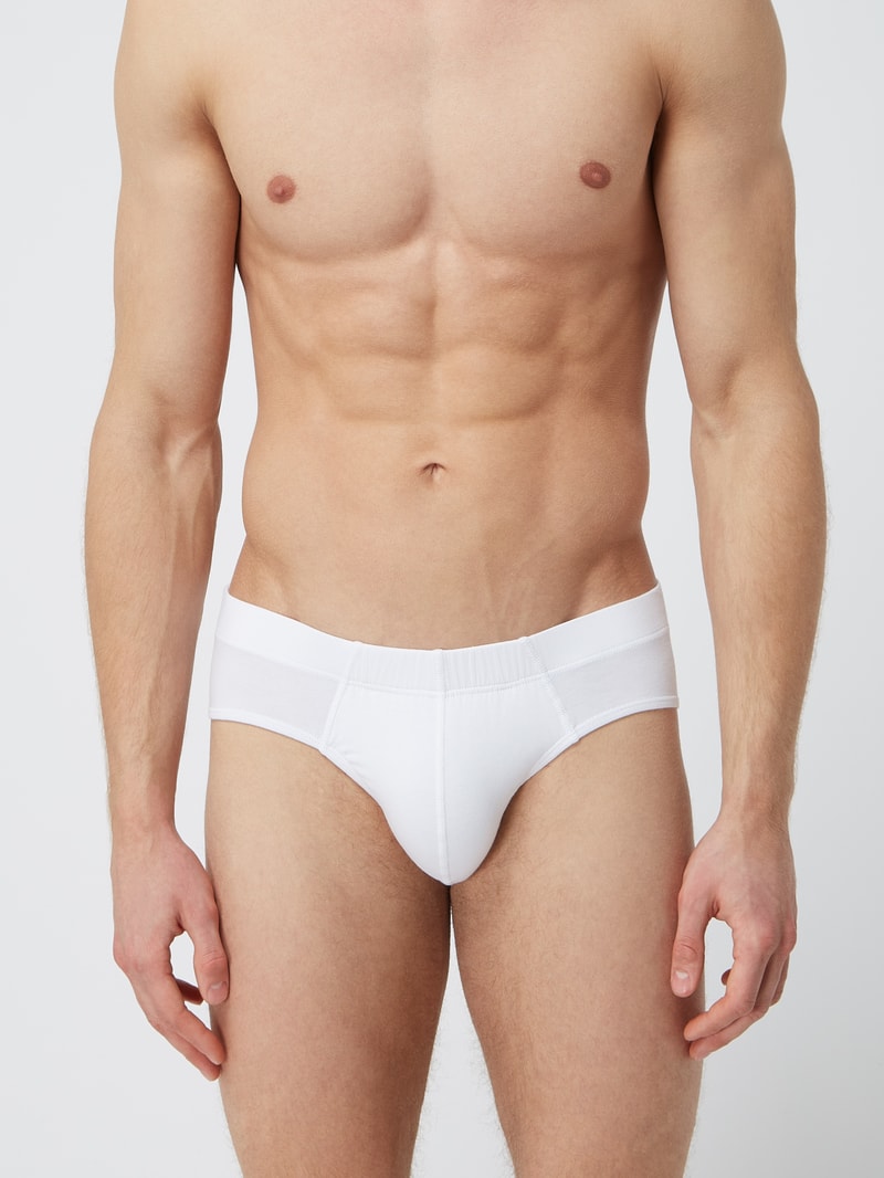 Slip mit Stretch-Anteil im 3er-Pack in weiß