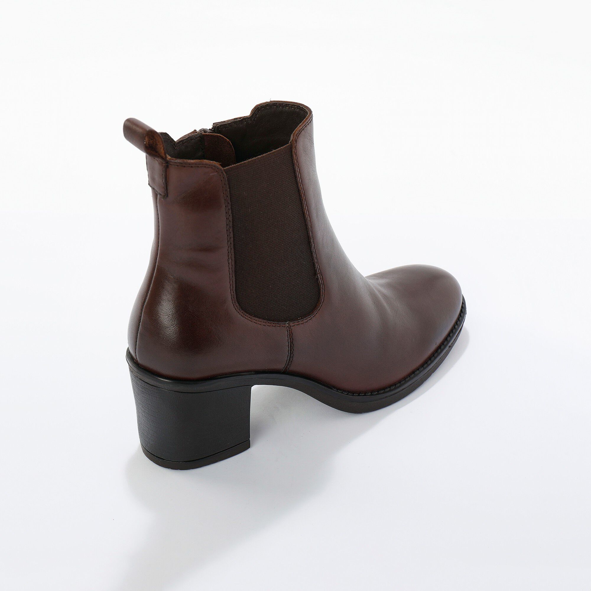 Boots chelsea à talons, cuir