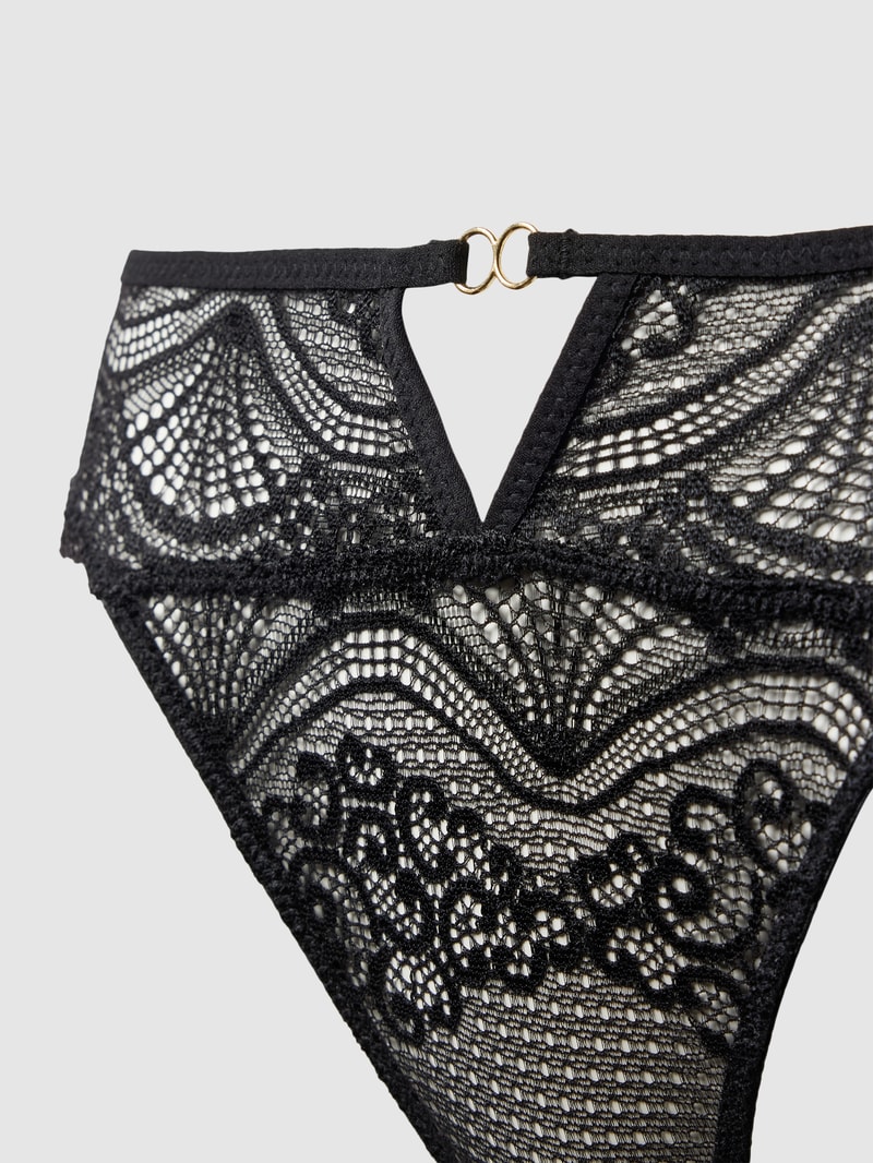 Slip mit Spitze Modell 'Elenora' in schwarz