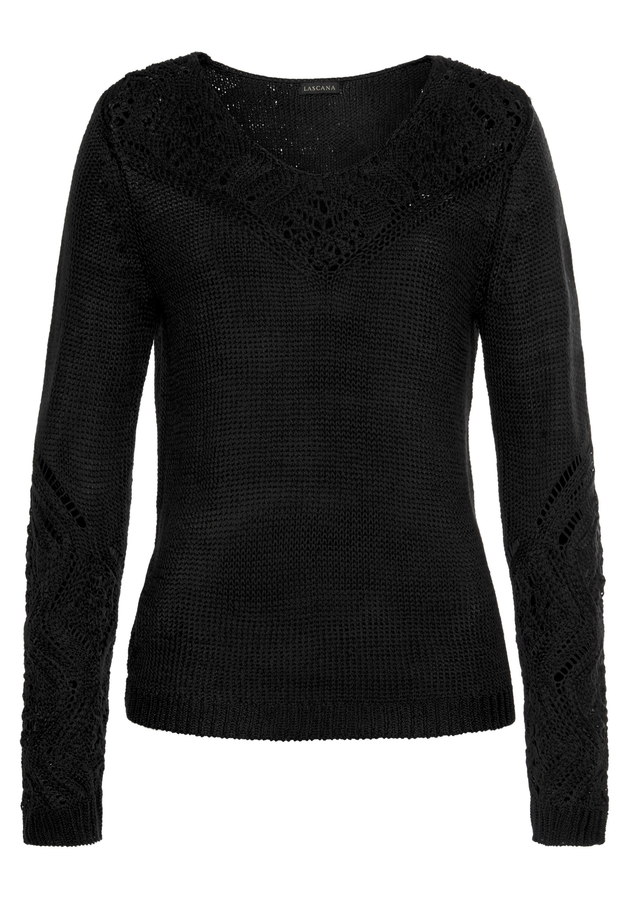 LASCANA Strandpullover mit tollem Ajourmuster