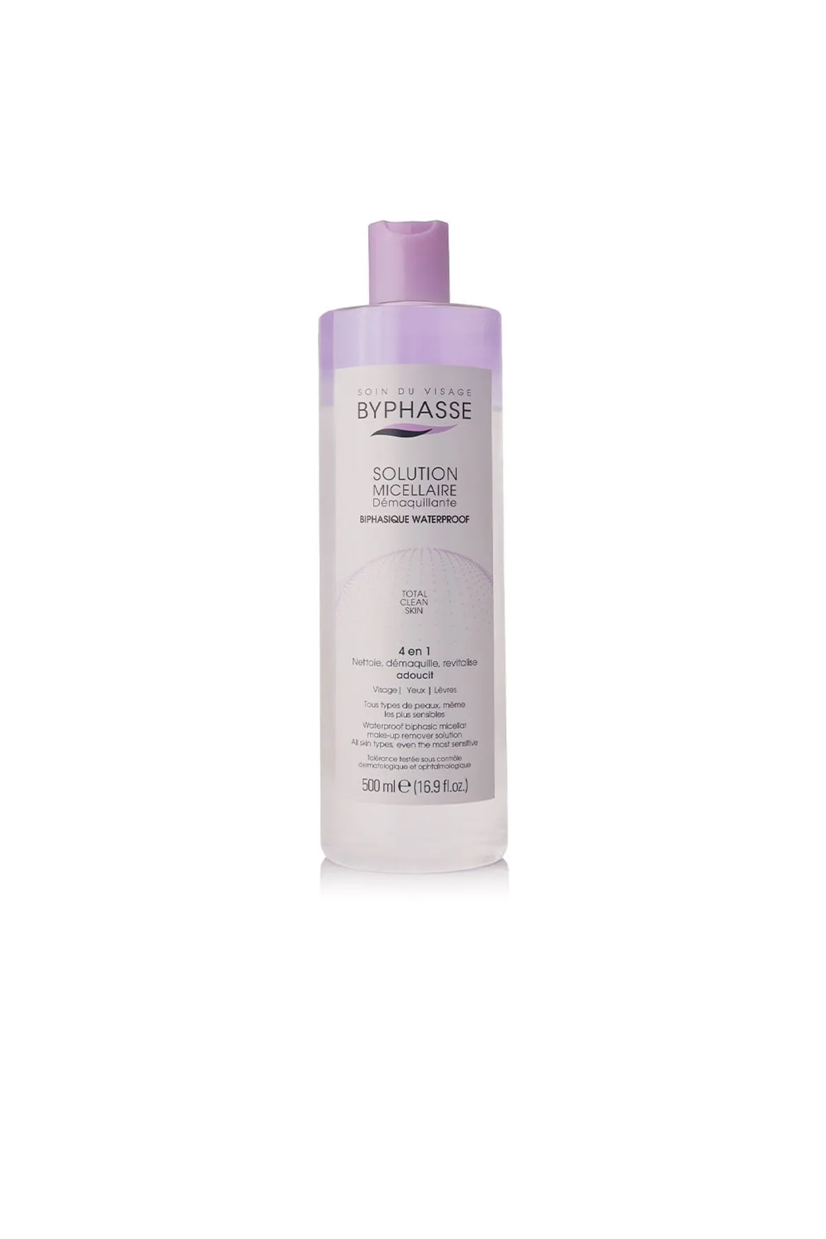 BYPHASSE  Solución Micelar Desmaquillante Bifásica Waterproof Byphasse 500 ml