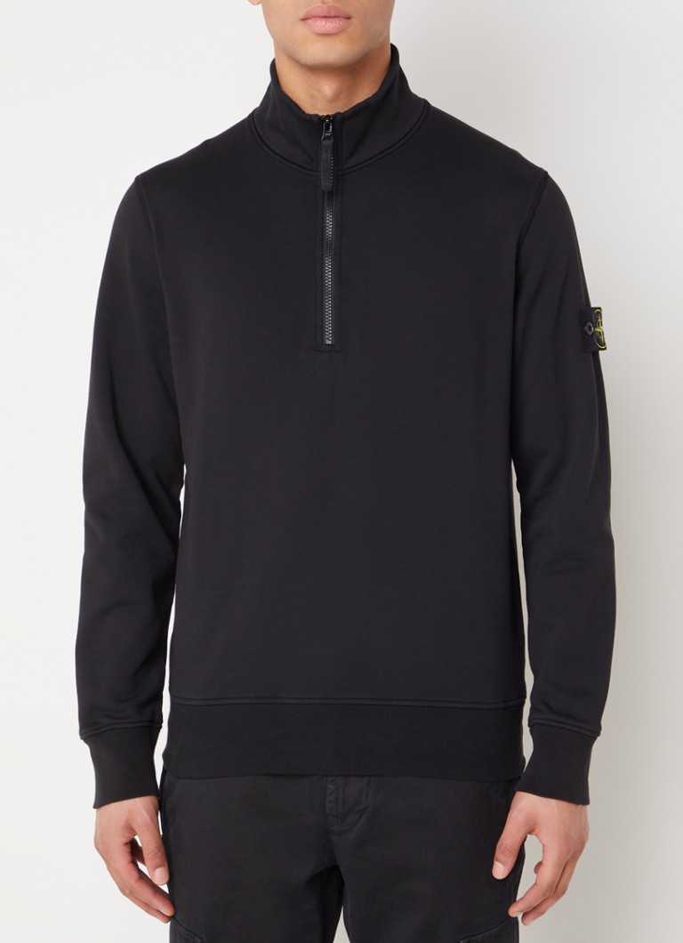 Stone Island 61951 sweater with half zip and logo