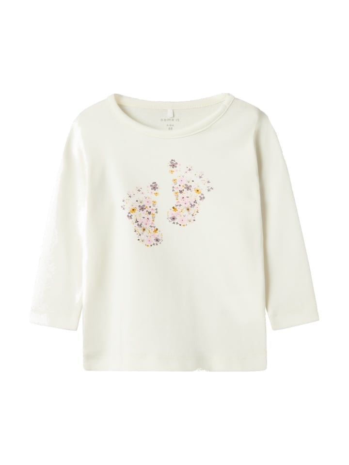 name it Name It Baby Longsleeve für Mädchen mit Blumenprint in Weiß günstig kaufen