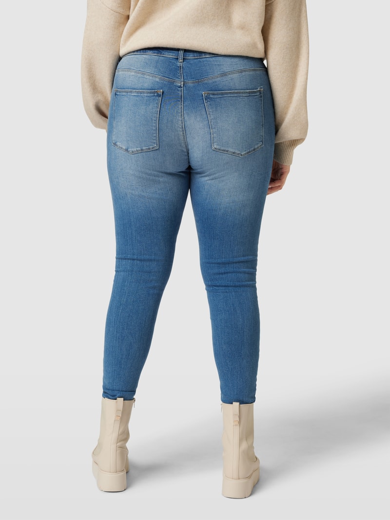 PLUS SIZE Skinny Fit Jeggings im Destroyed-Look Modell 'CARHUBA' in hellblau