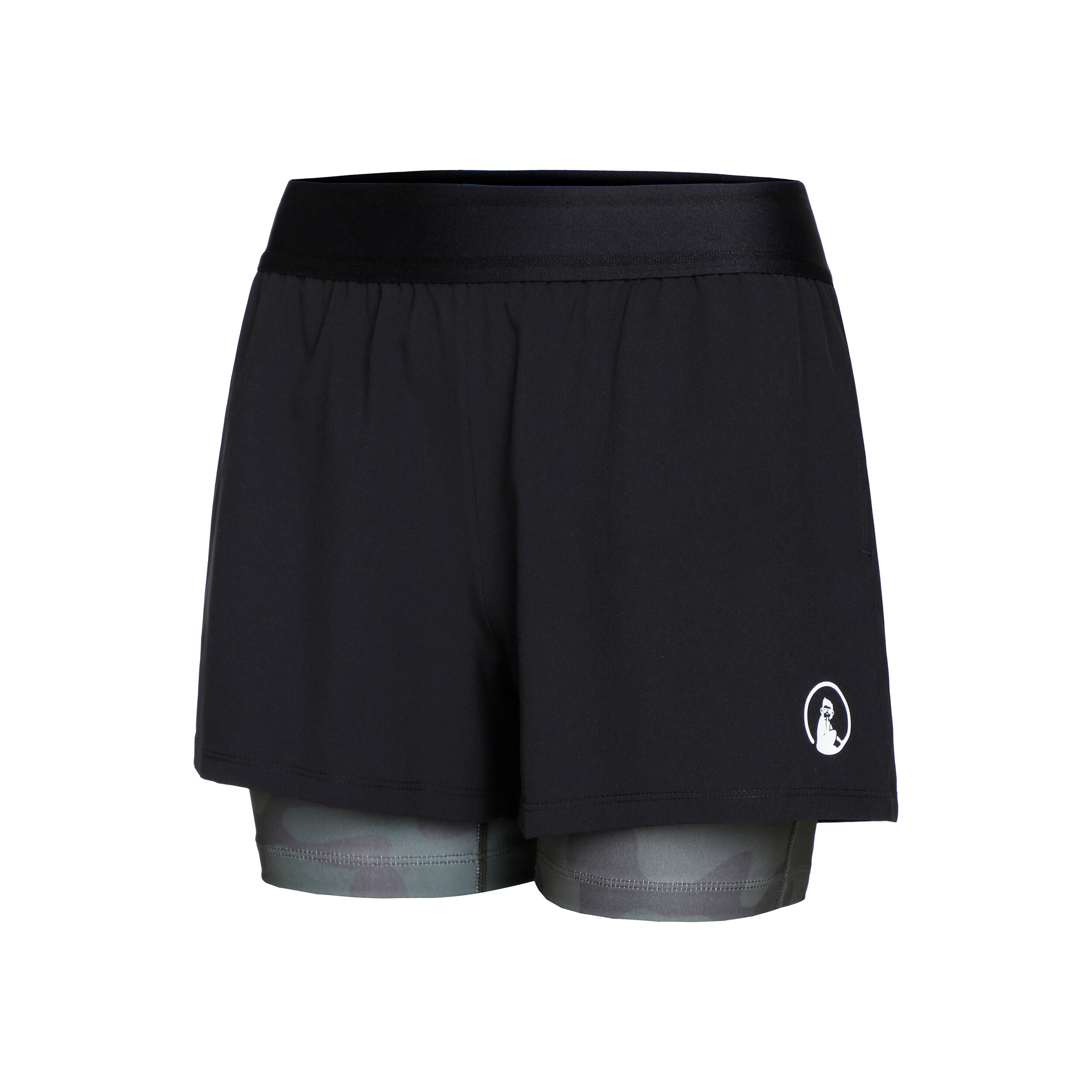 Point 2in1 Shorts Damen - Schwarz, Khaki