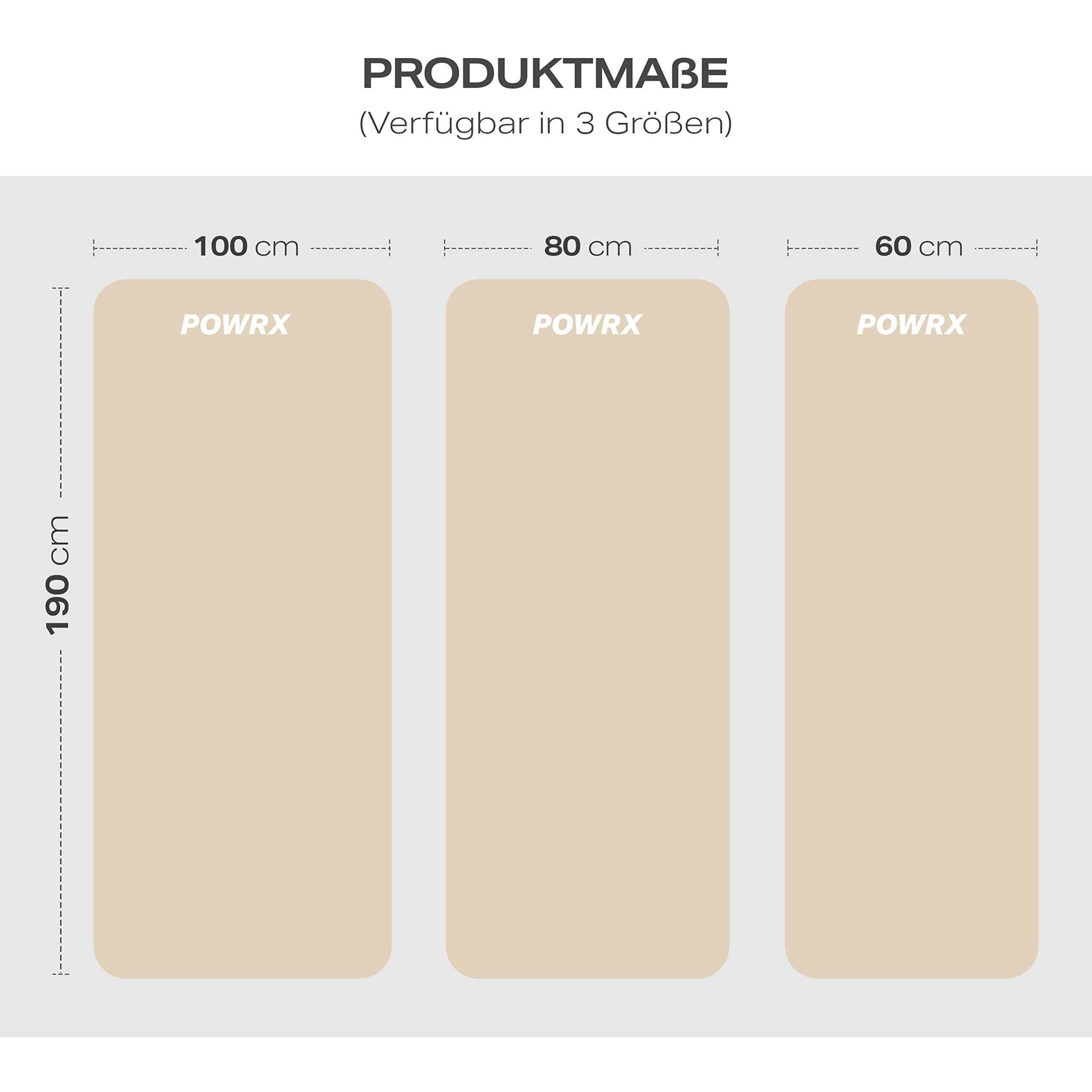 POWRX Yogamatte Gymnastikmatte Yogamatte (Beige, 190x60x1.5cm) inkl. Tragegurt+Tasche, Beige 190 X 60 X 1.5 Cm