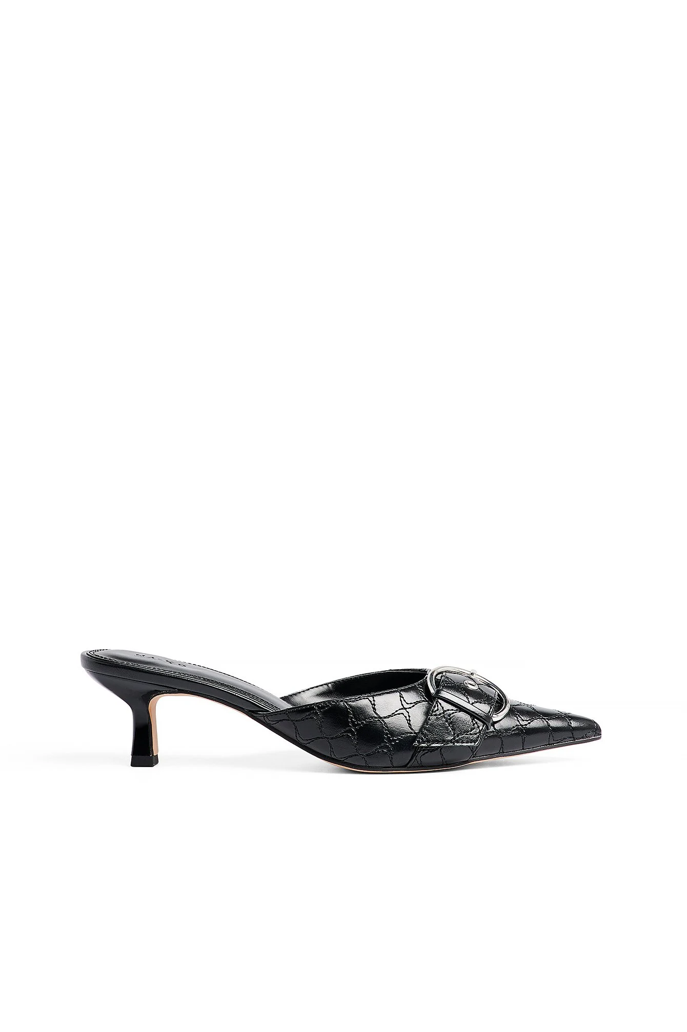 Gesteppte Pumps mit mit kurzem Pfennigabsatz