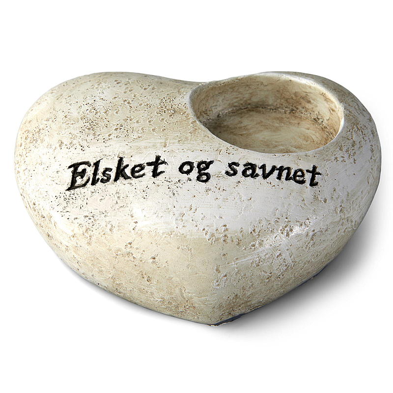 Home Gravdekor 14,5x13 cm hjerte