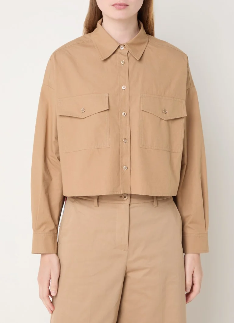 MaxMara Decano blouse with floral print and chest pockets