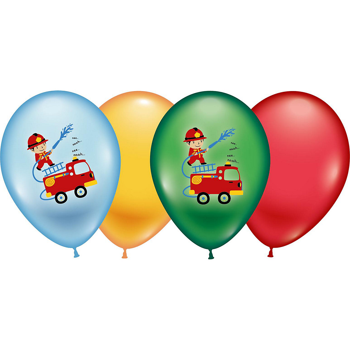 Ballons Feuerwehr, 6 Stück