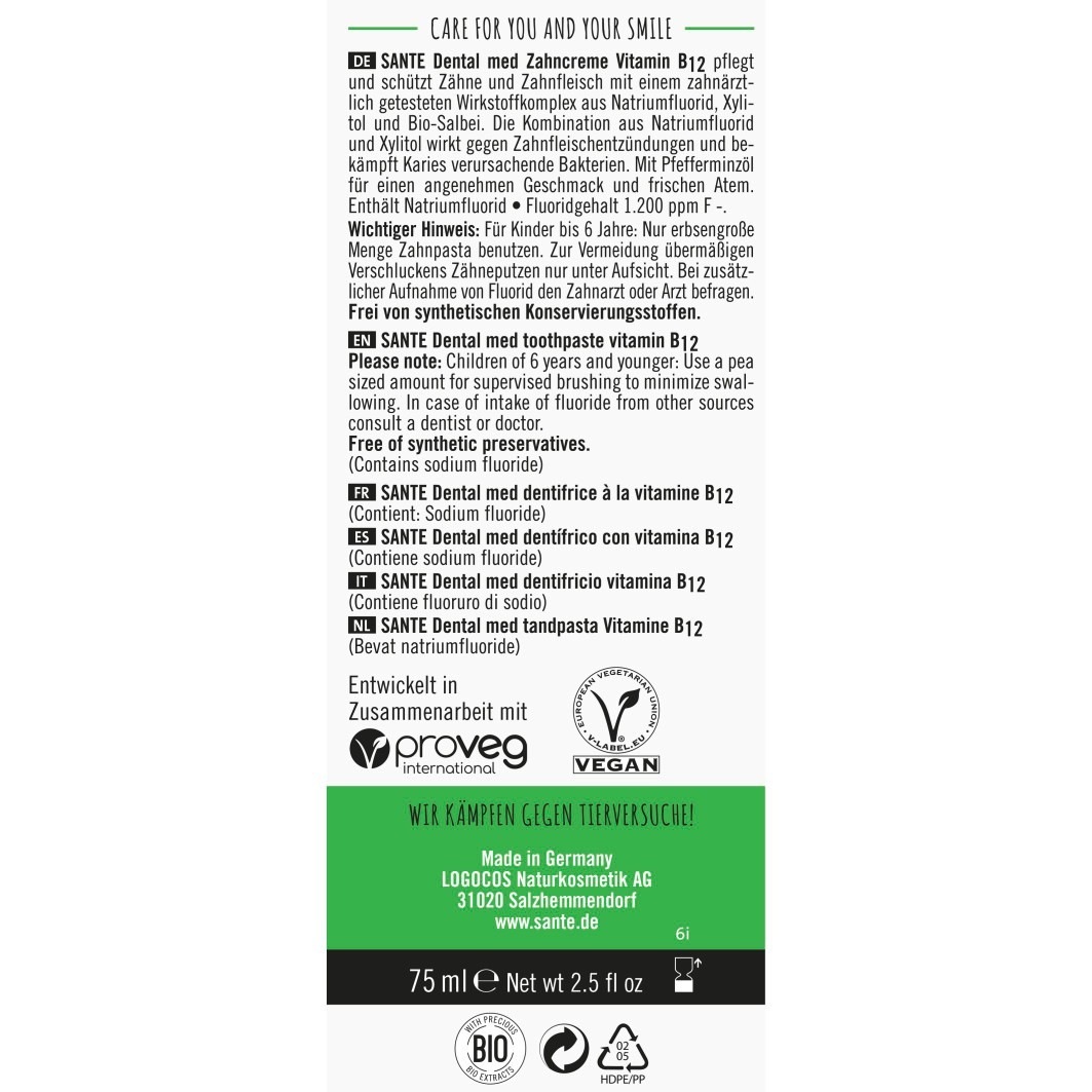 Vitamin B12 - Zahncreme 75ml