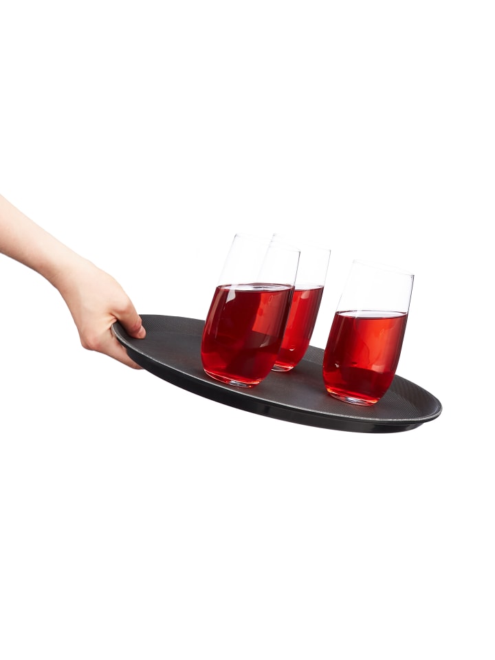 relaxdays Gastro Tablett in Schwarz - Ø 35 cm günstig kaufen onesize