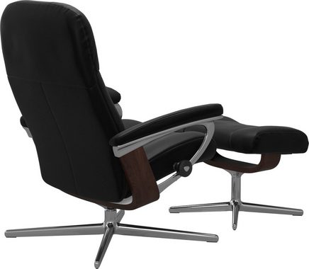 Stressless® Relaxsessel Garda, mit Cross Base, Größe M & L, Holzakzent Braun