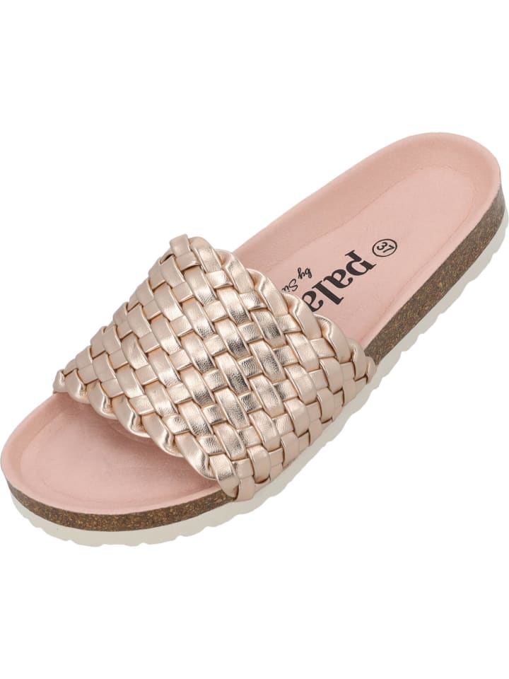 palado Pantoletten in beige matallic günstig kaufen