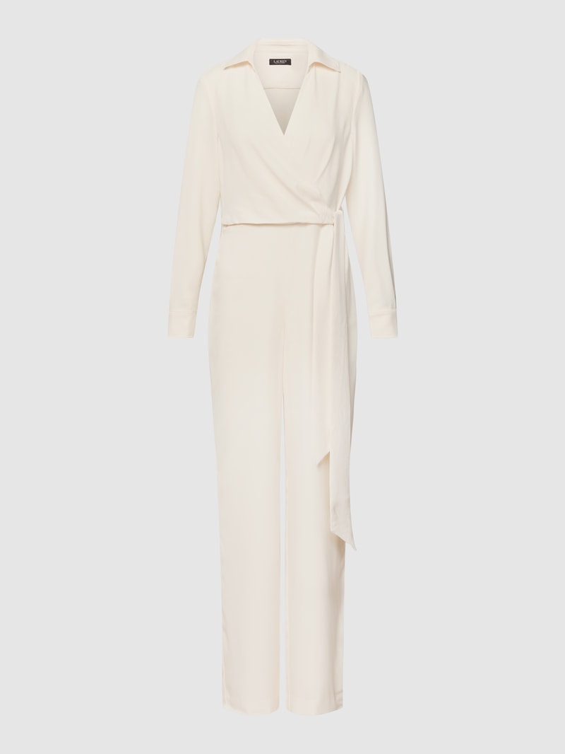 Jumpsuit mit Umlegekragen Modell 'GIRWIN' in offwhite