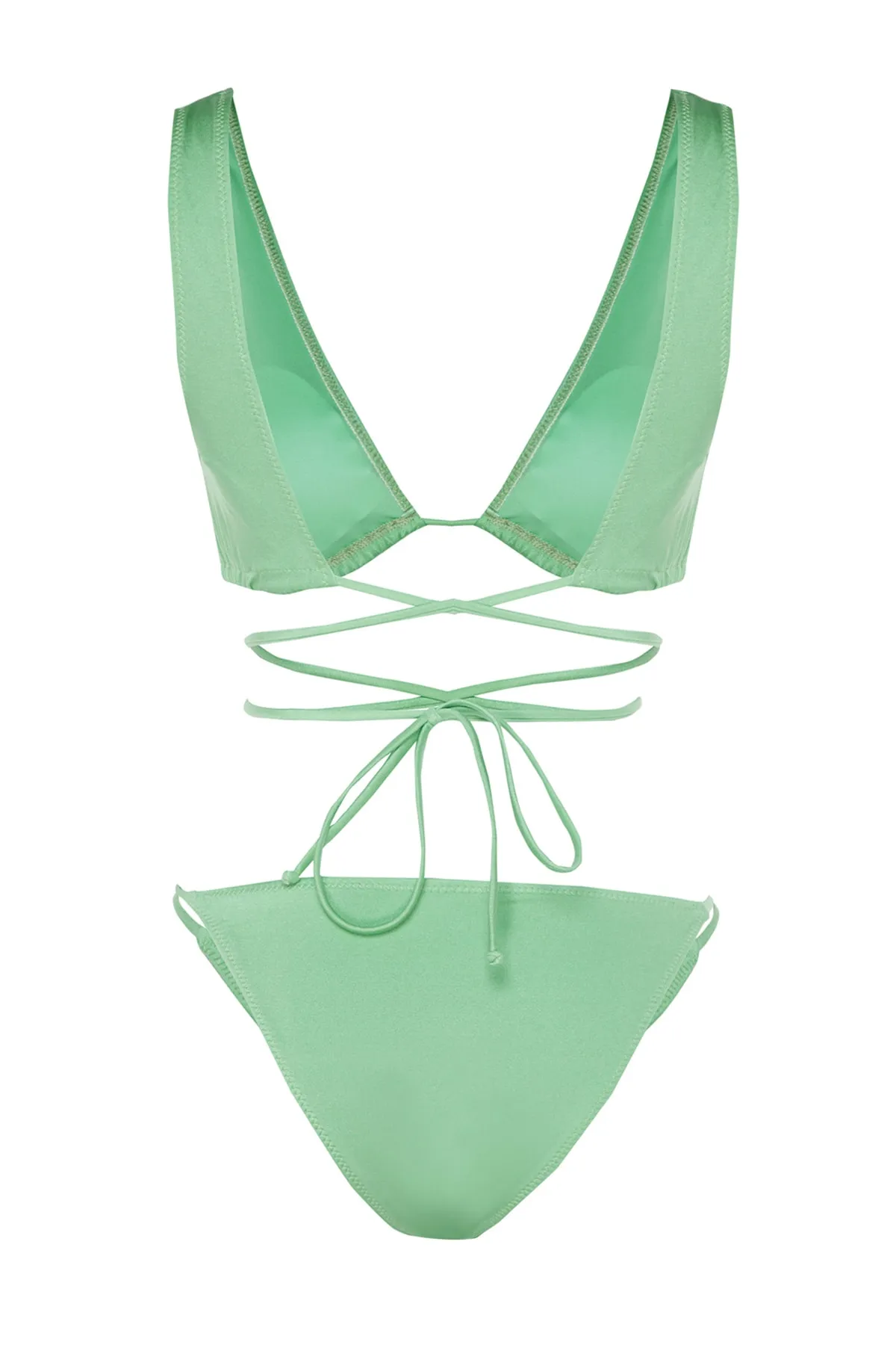 Trendyol Collection  Bikini-Set - Grün - Unifarben