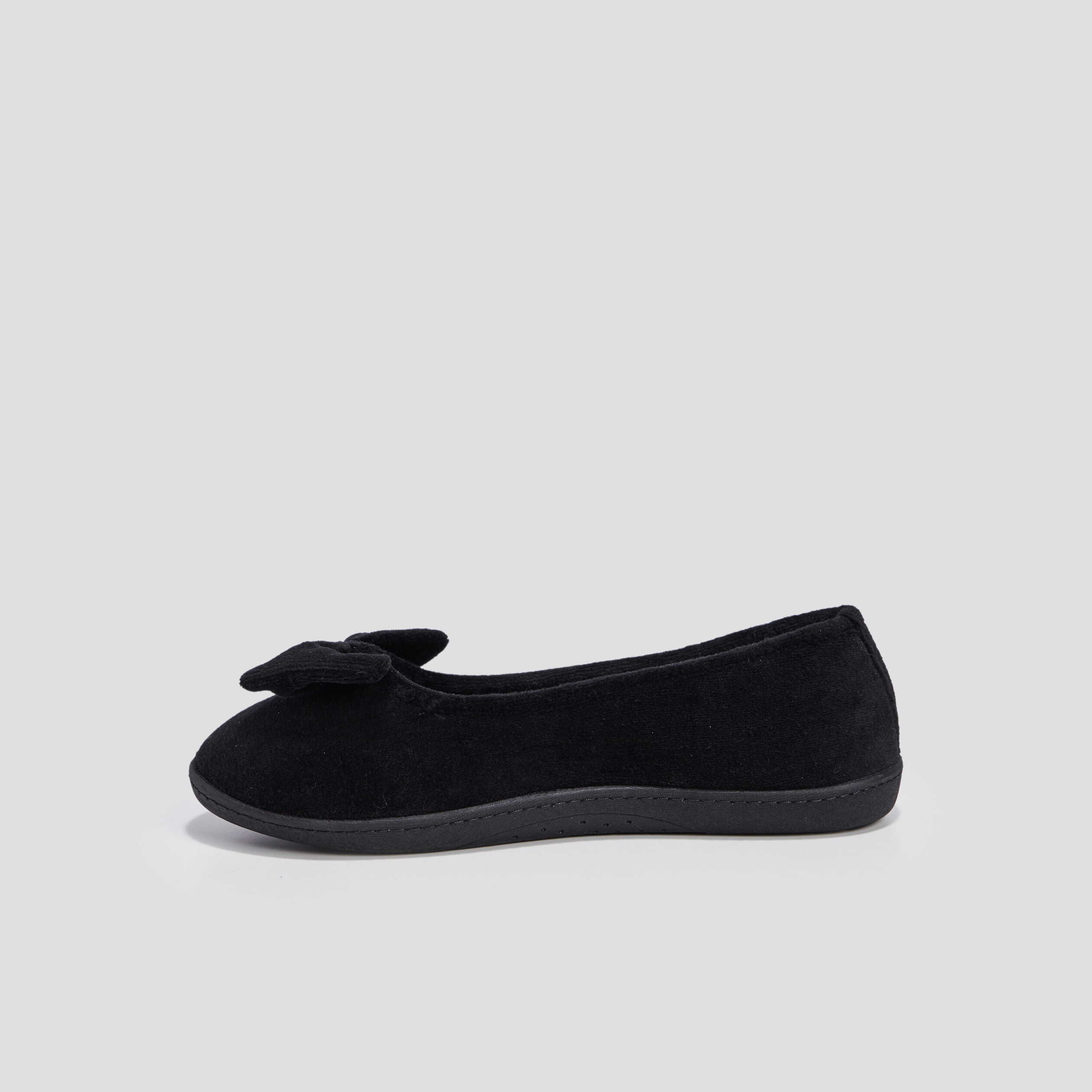 Chaussons ballerines Isotoner noir femme | La Halle