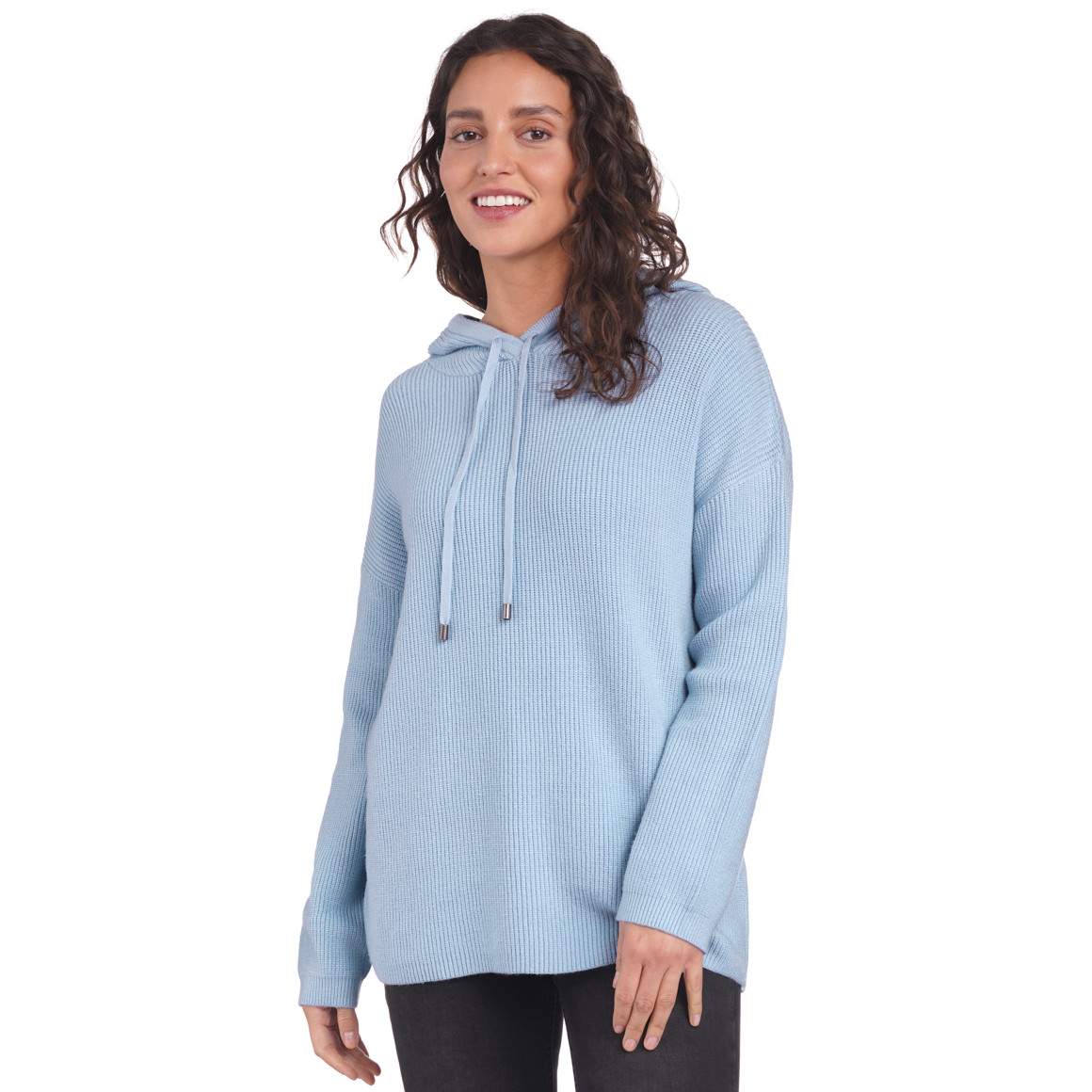 Damen Strickpullover mit Kapuze