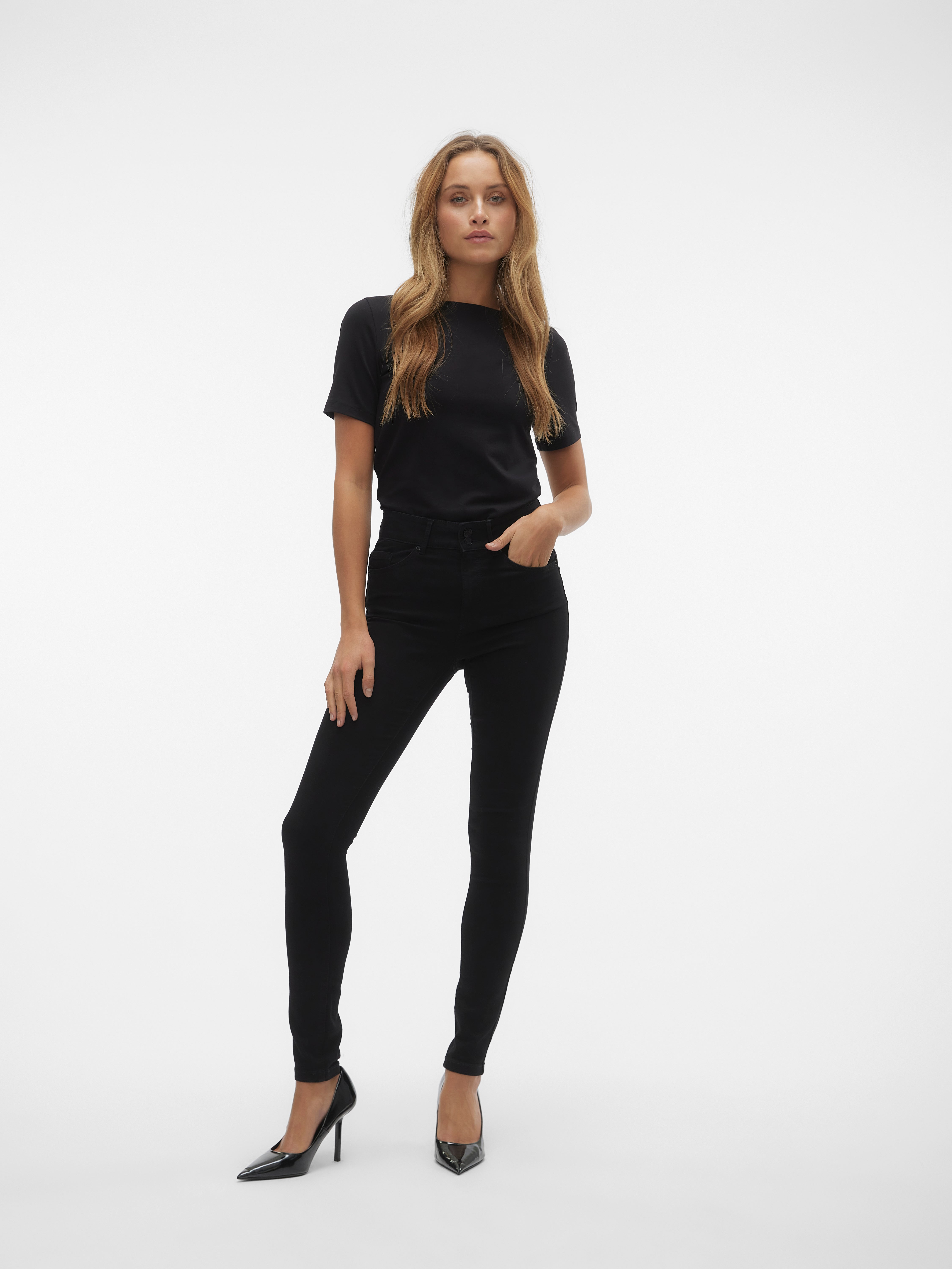 VMSOPHIA Hohe Taille Skinny Fit Jeans