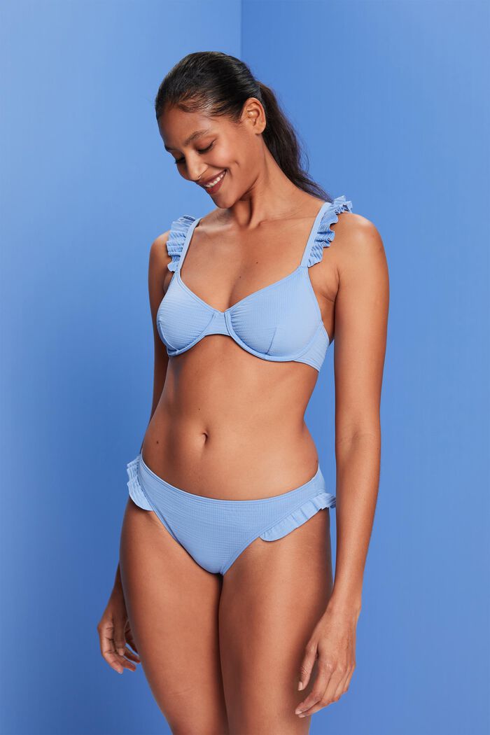 Recycelt: Bikinihose mit Rüschendetails