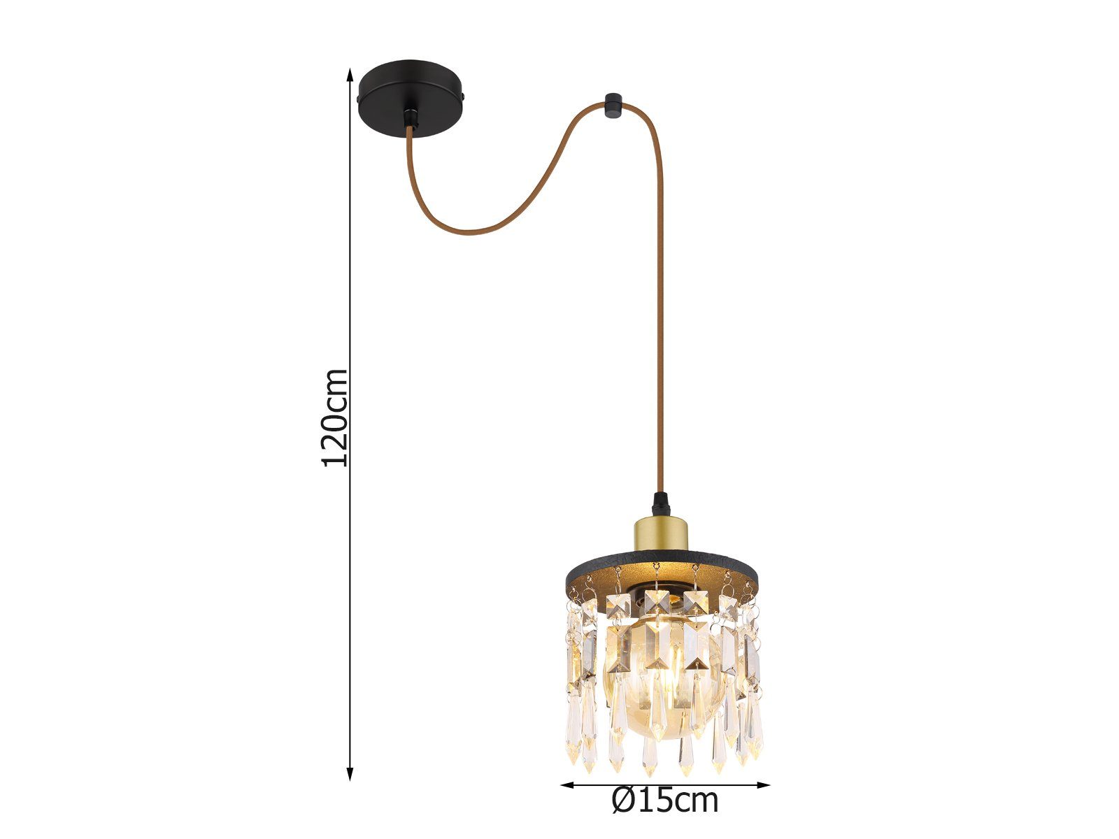 meineWunschleuchte LED Pendelleuchte, LED wechselbar, warmweiß, ausgefallene kleine Designer Lampe für übern Esstisch hängend, Ø 15cm