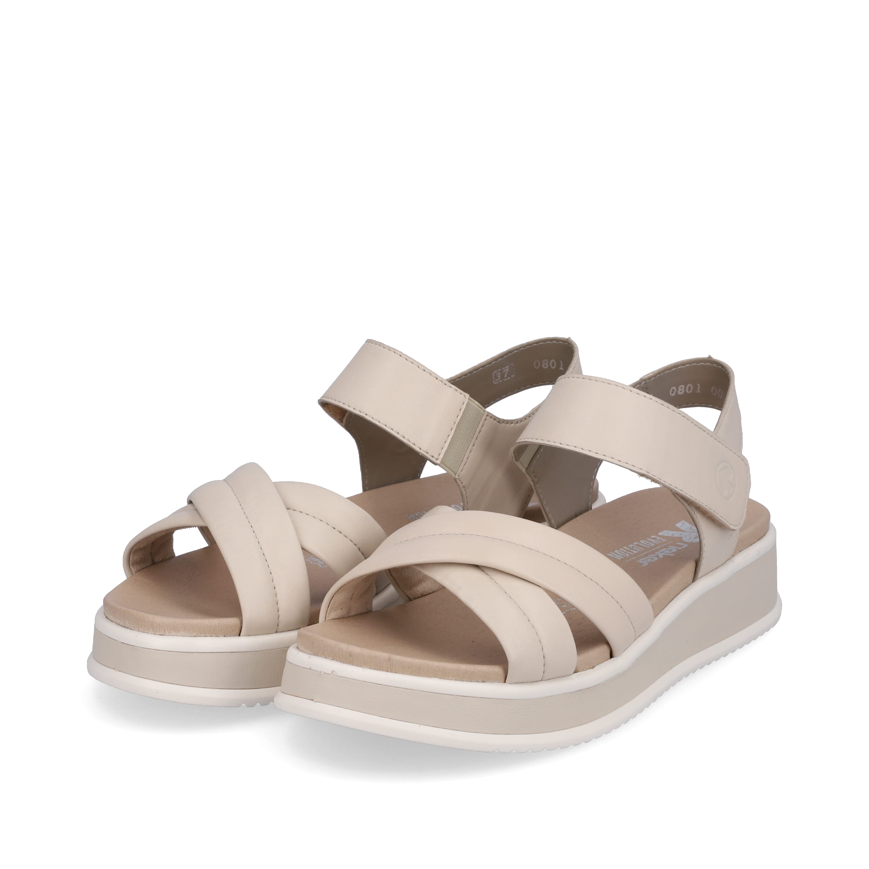 Rieker Damen Riemchensandalen creme beige