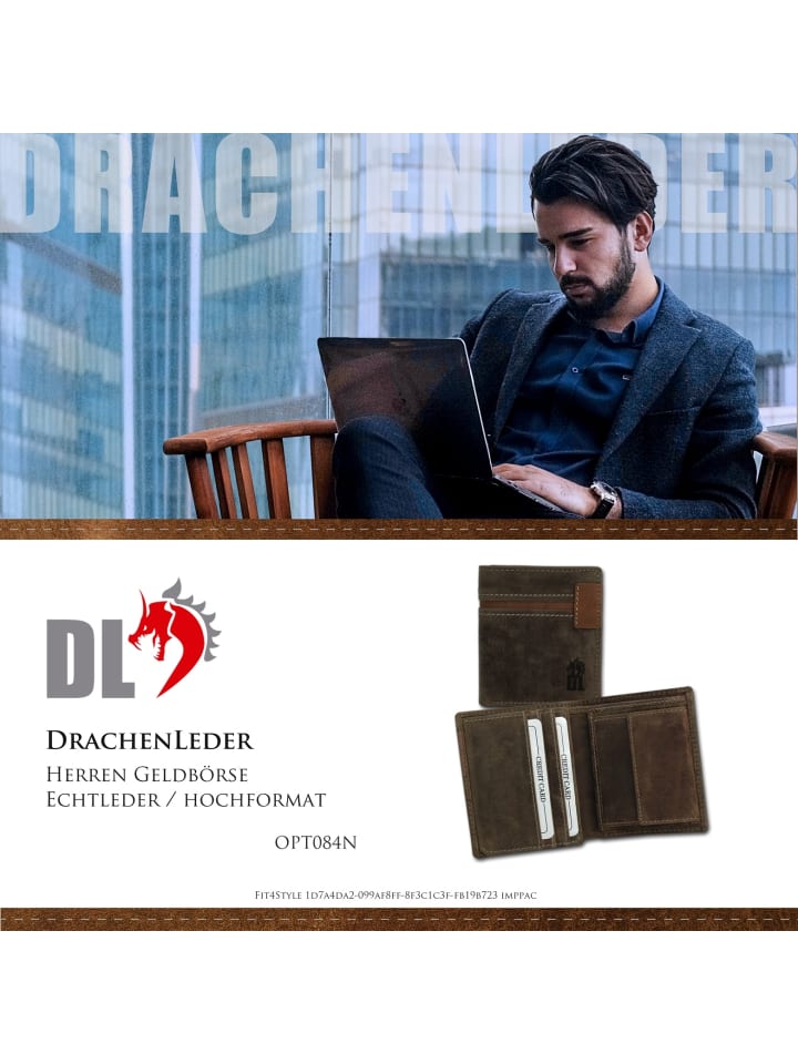 DrachenLeder Portemonnaie Leder Herren Geldbörse Serie Marc günstig kaufen onesize