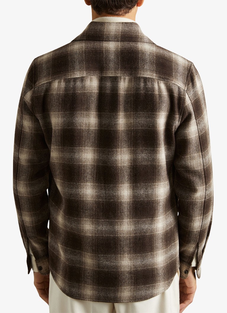 Jachetă-cămașă Reiss Crosby Classic din amestec de lână în carouri
