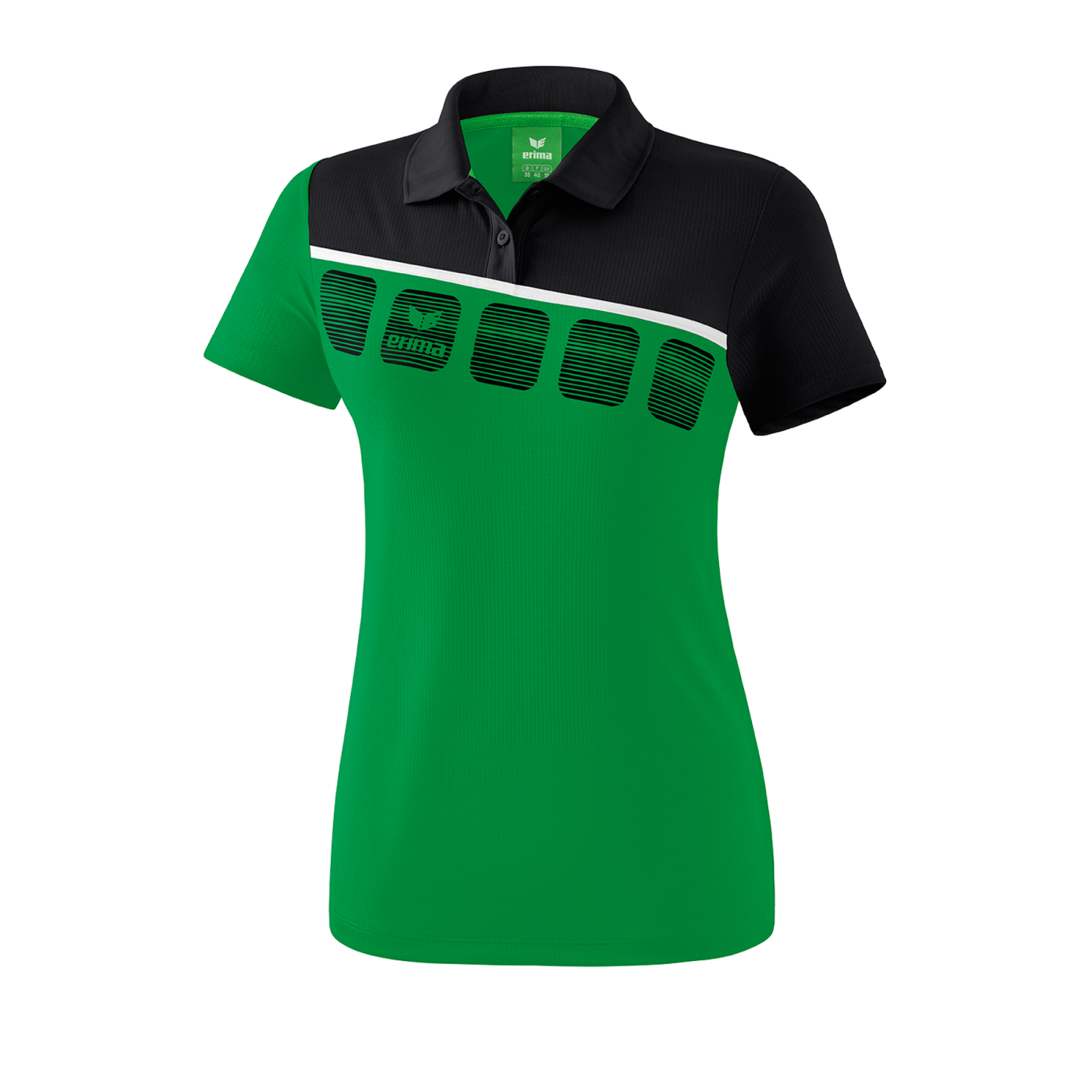 Erima 5-C Poloshirt Damen Grün Schwarz
