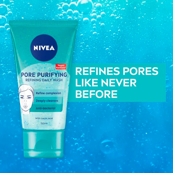 NIVEA Pure Effect Clean Mélyebb Tisztító Peeling 150ml - Tisztátalan bőrre