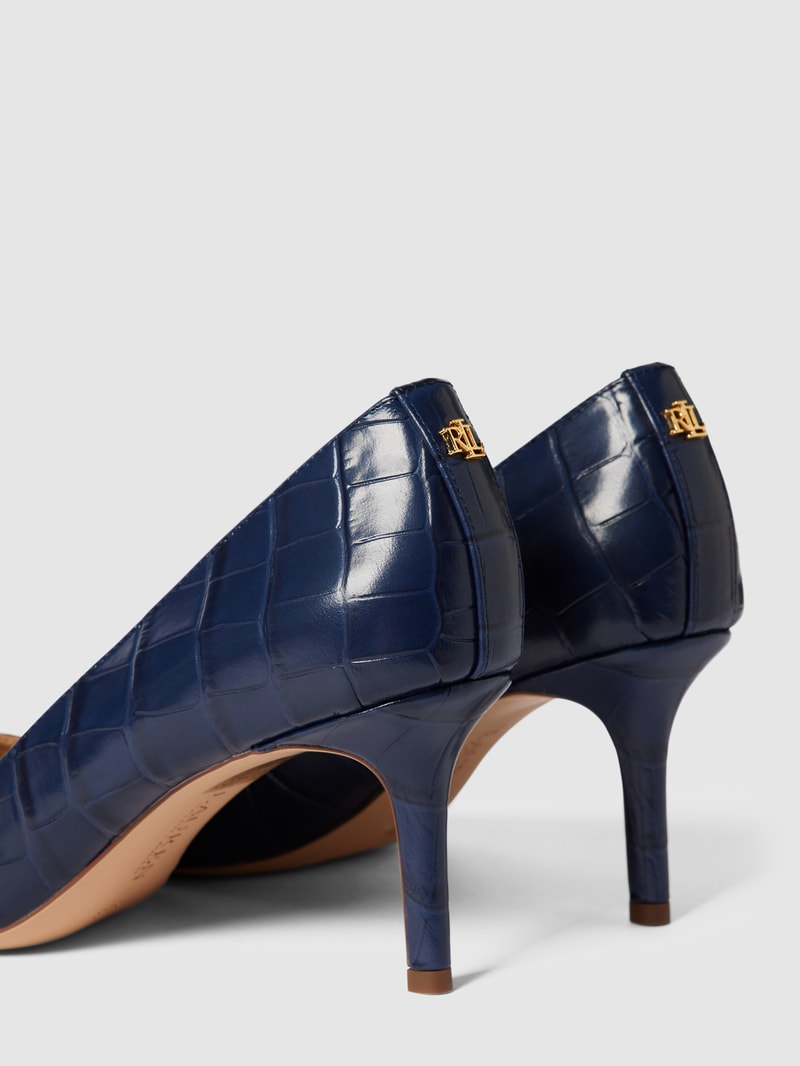 Pumps aus Leder Modell 'LANETTE' in dunkelblau