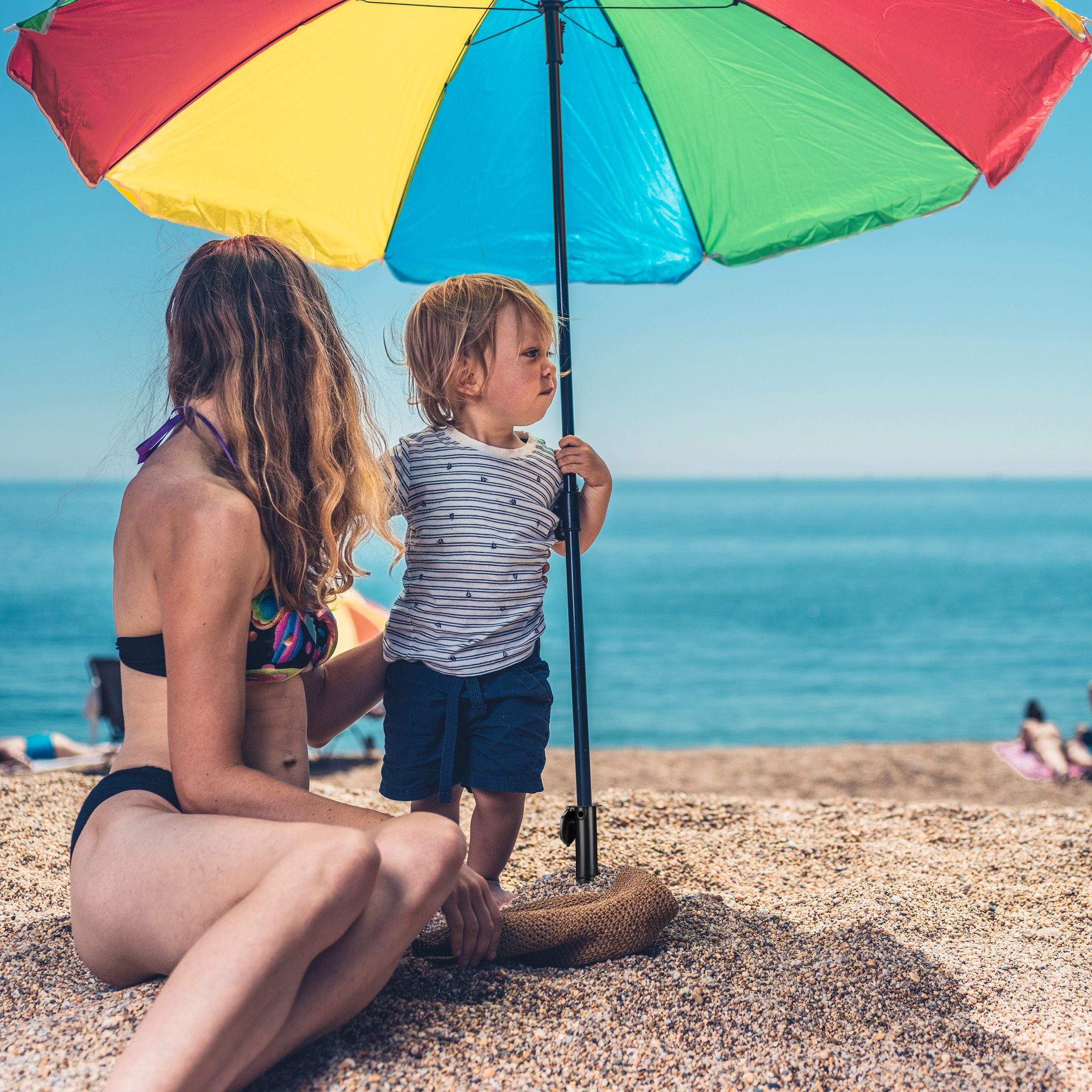 relaxdays Schirmhalter Bodenhülse Sonnenschirm