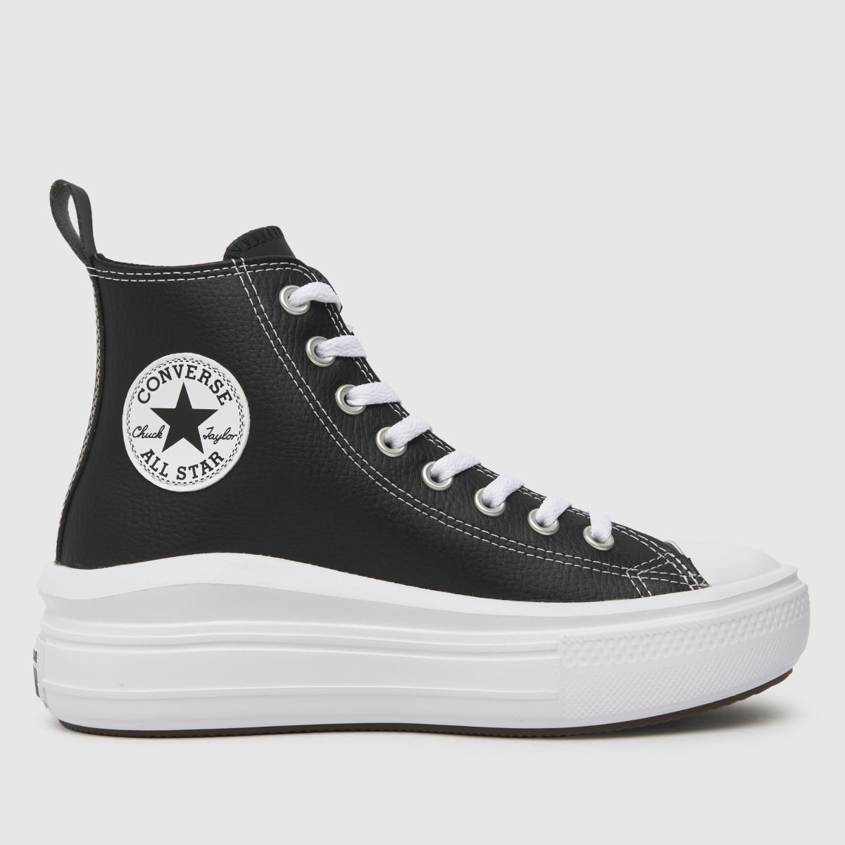 Converse svarta All Star Hi Move lädersneakers för flickor och ungdomar