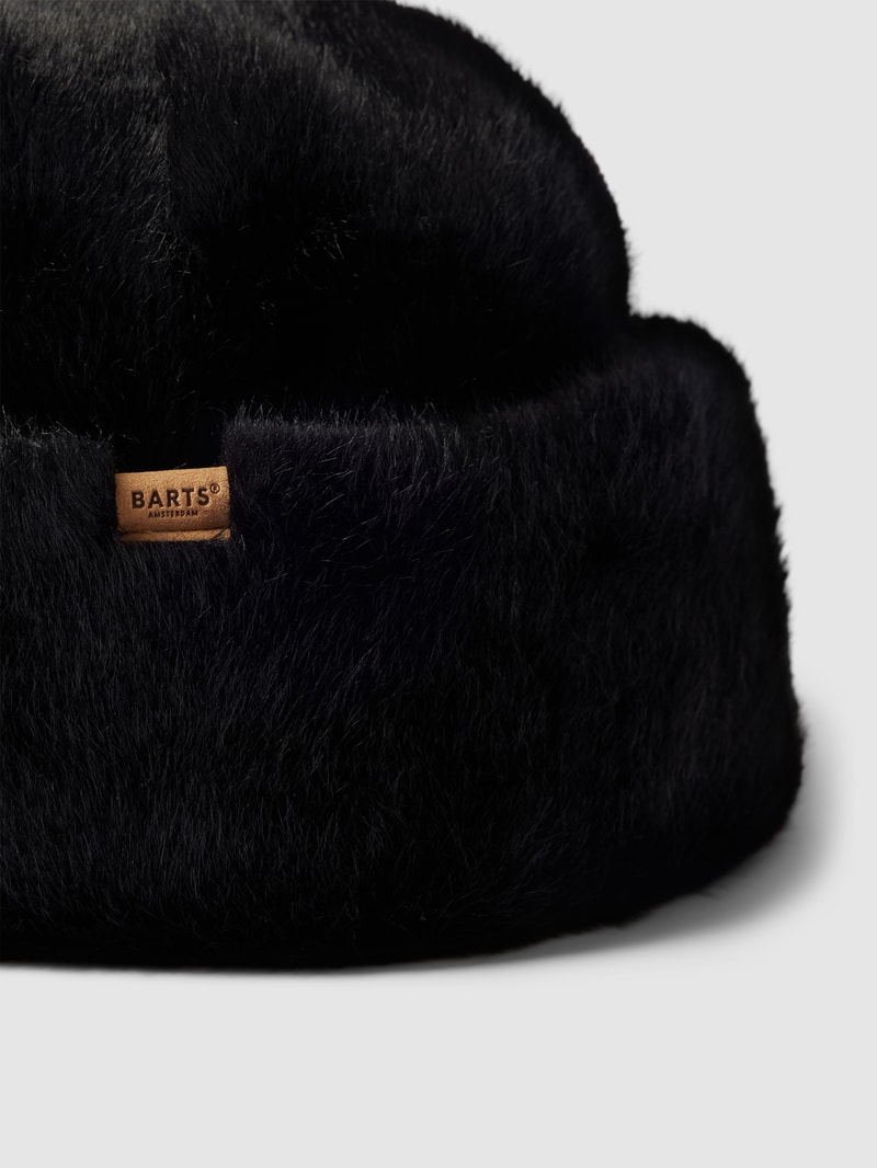 Beanie aus Kunstfell Modell 'CHERRYBRUSH' in schwarz