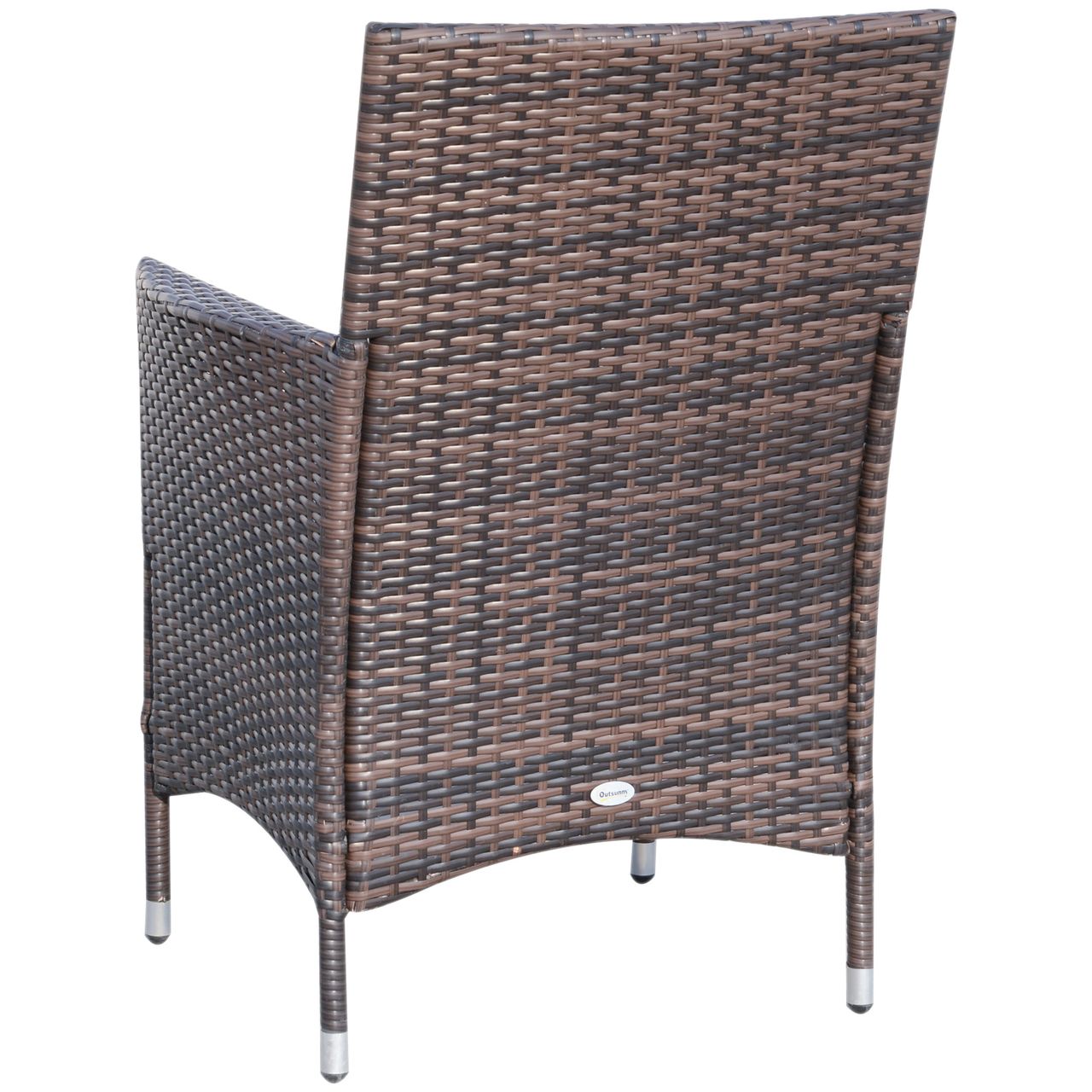Outsunny 3-tlg. Balkonmöbel Set Sitzgruppe Rattan Gartenset Polyrattan Braun