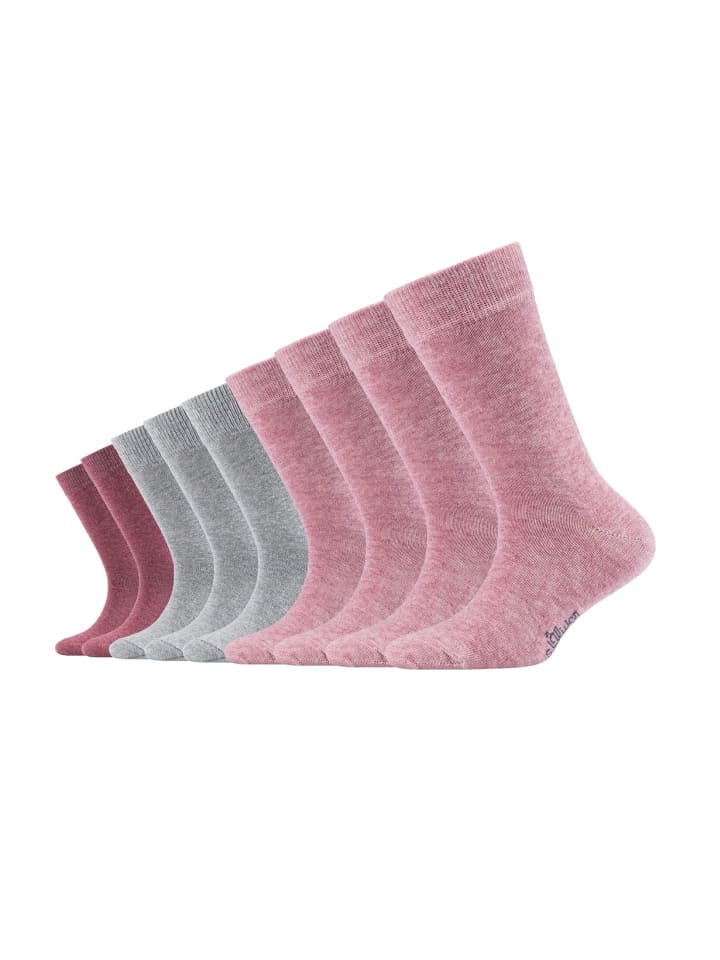 S. Oliver Socken Kinder Strümpfe mit weichem Bund Baumwolle Pflegeleicht langlebig für Jungen und Mädchen 9er Pack essentials in heather rose günstig kaufen