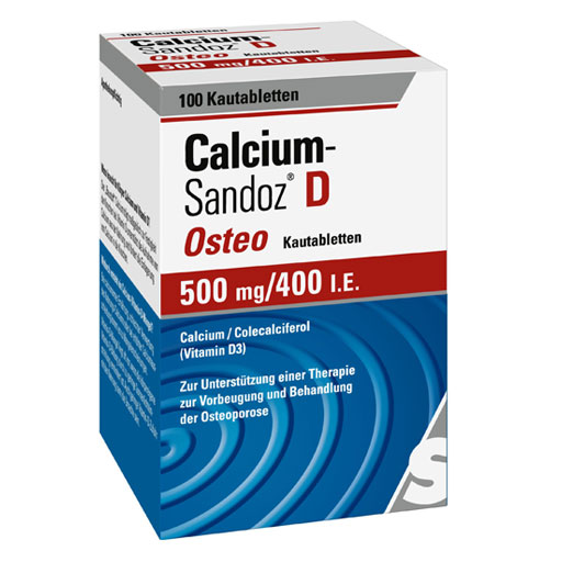 CALCIUM SANDOZ D Osteo 500 mg/400 I.E. Kautabl.  100 St  Kautabletten