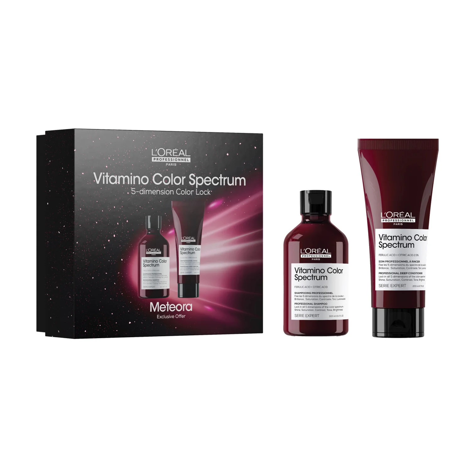 SZAKÉRTŐI SOROZAT Új karácsonyi ajándékszett Vitamino Color Spectrum Sampon + Balzsam - Hajajándék szettek, Színvédő Sampon, Színvédő Balzsam