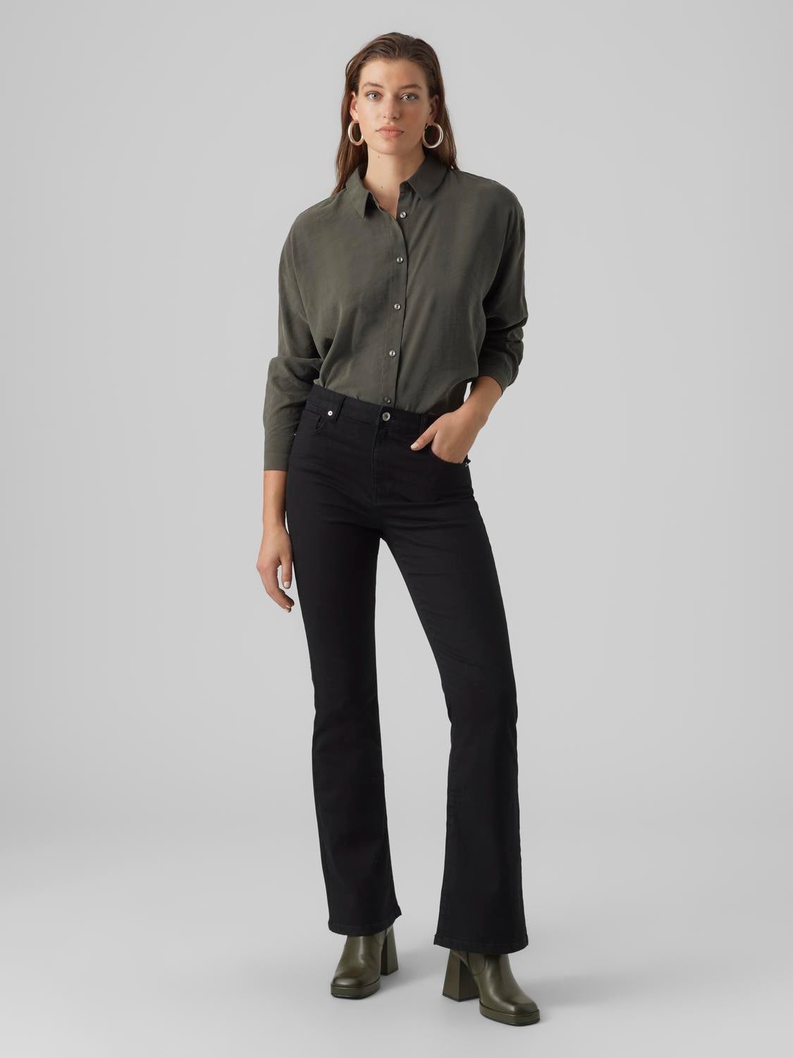 VMSELINA Hohe Taille Ausgestellt Jeans