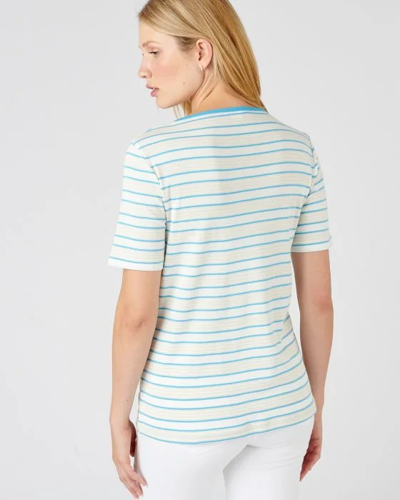 Tee-shirt col tunisien pur coton