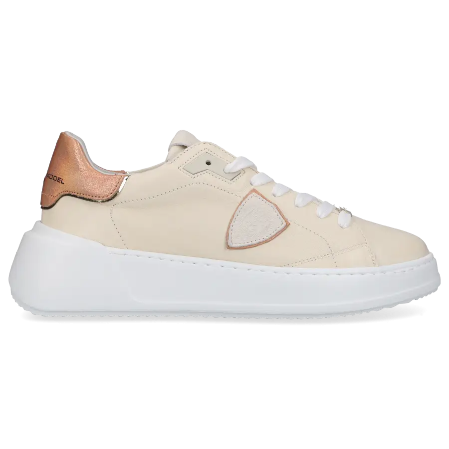 Philippe Model - Sneaker low TRES TEMPLE Kalbsleder - beige