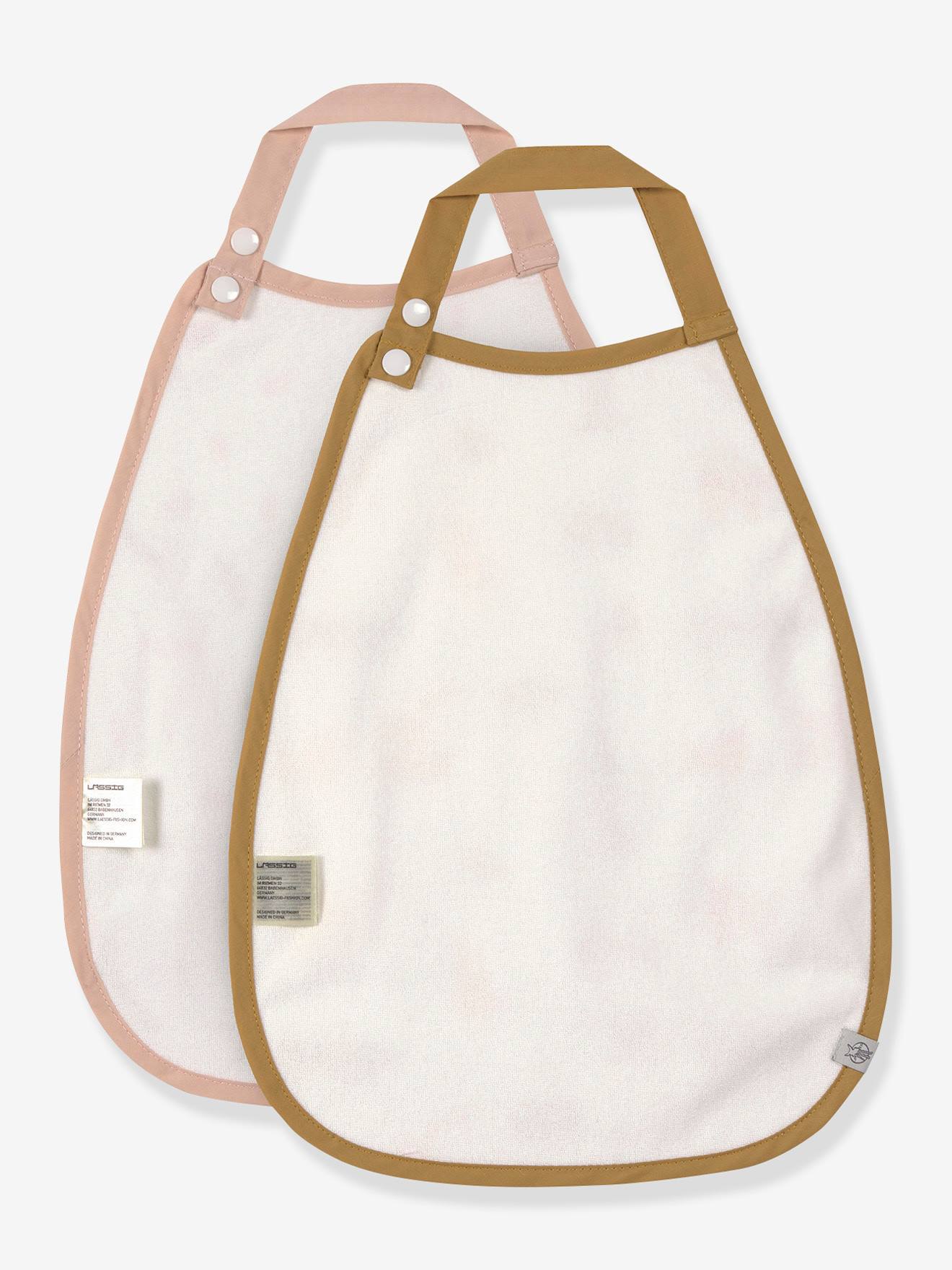 Lot de 2 bavoirs en coton bio Medium Drop Little Mateis LÄSSIG bleu royale