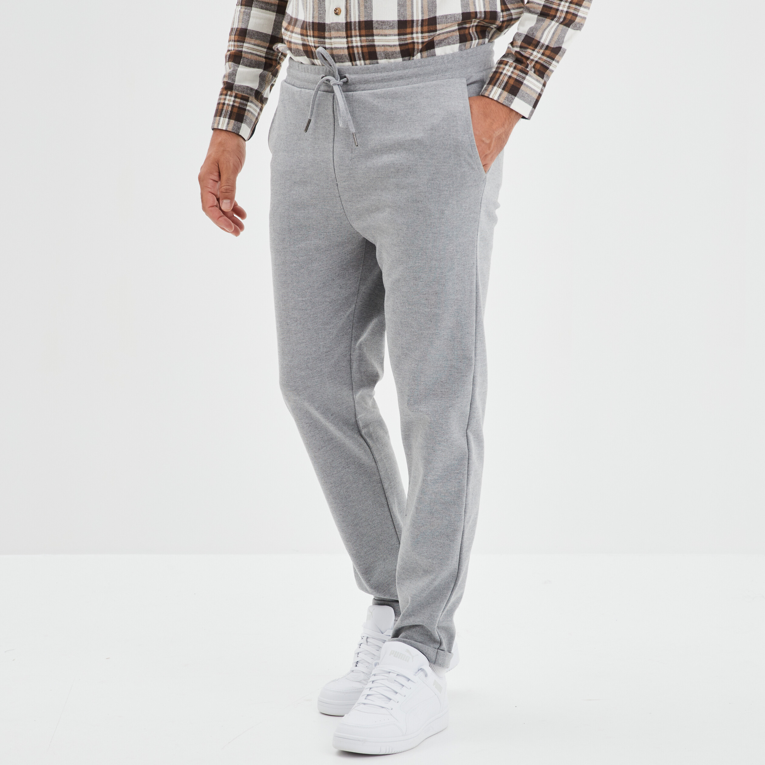 Pantalon de jogging stretch Liberto gris clair homme | La Halle