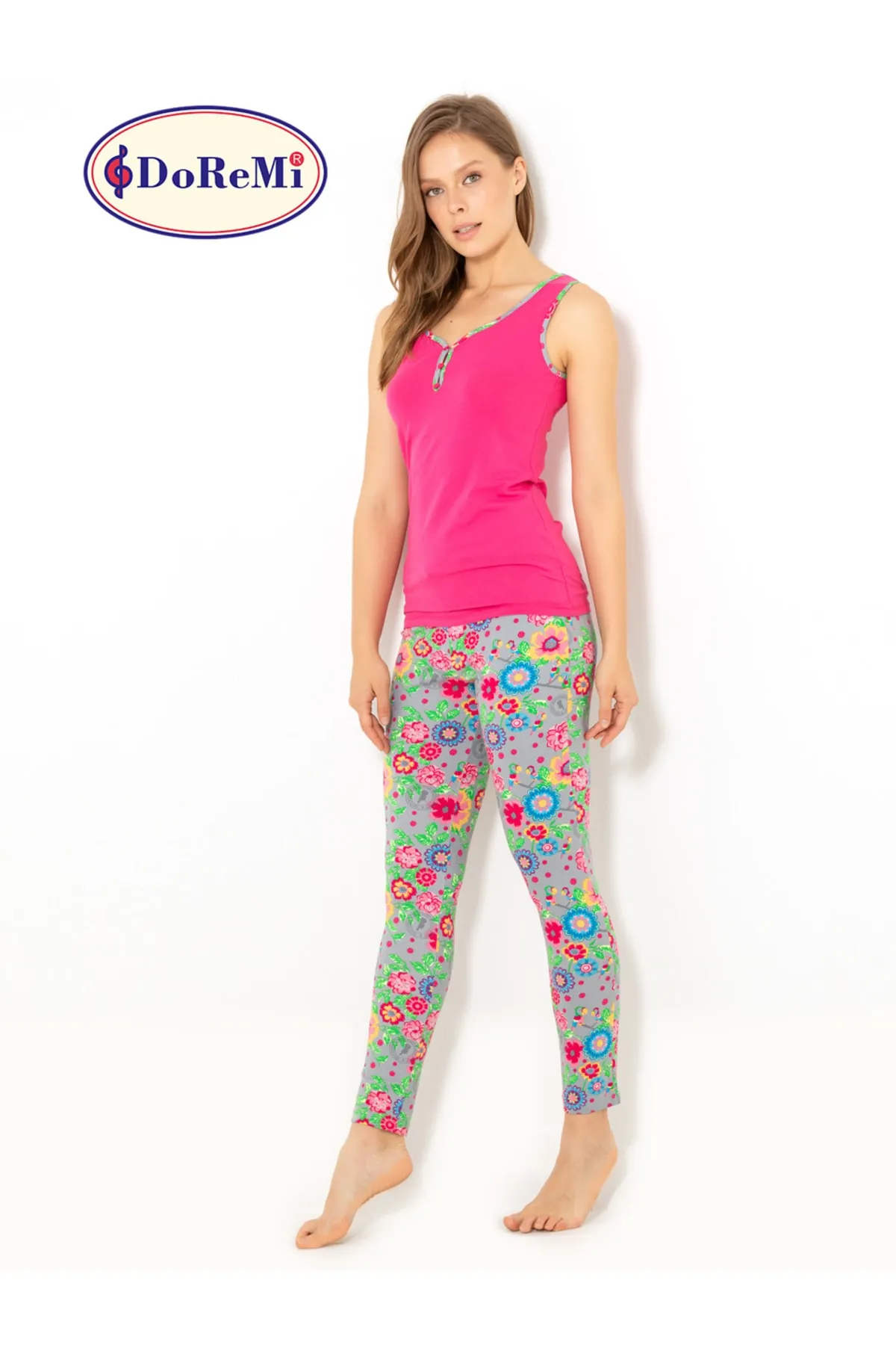 Doremi  Rosafarbenes Amazon-Pyjama-Set für Damen der neuen Saison