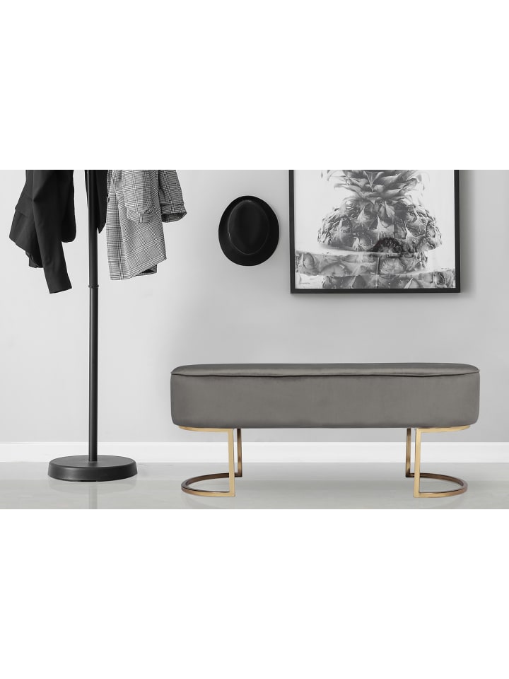 Kayoom Sitzbank Aryn in Grau / Gold günstig kaufen 40 x 40 cm