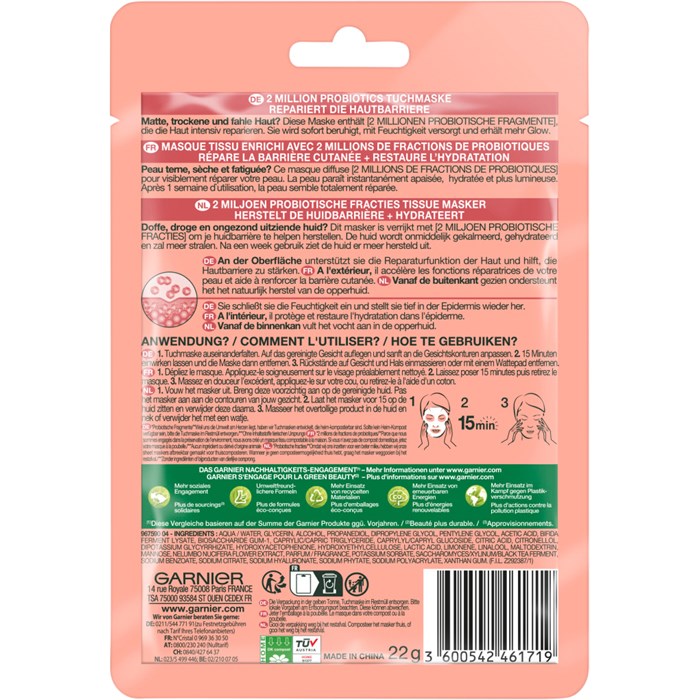 2 Million Probiotics Tuchmaske